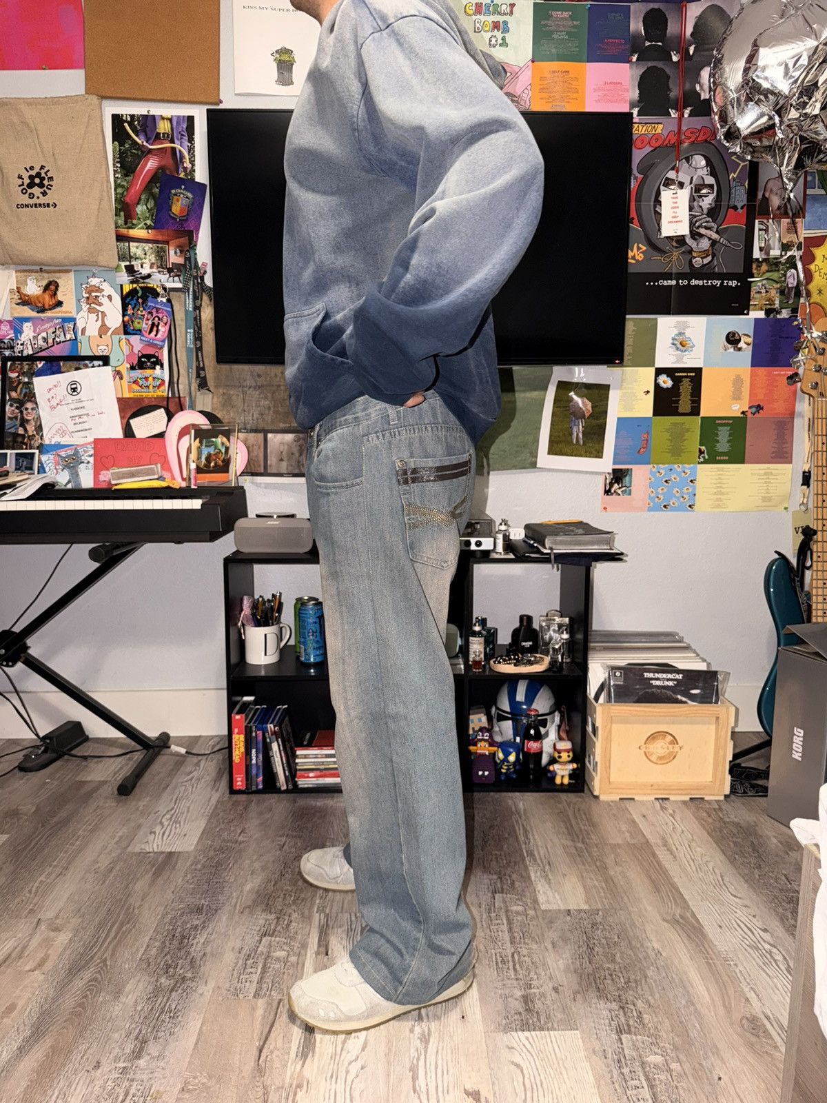 Other Vintage Faded Jeans Size US 36 / EU 52 - 2 Thumbnail