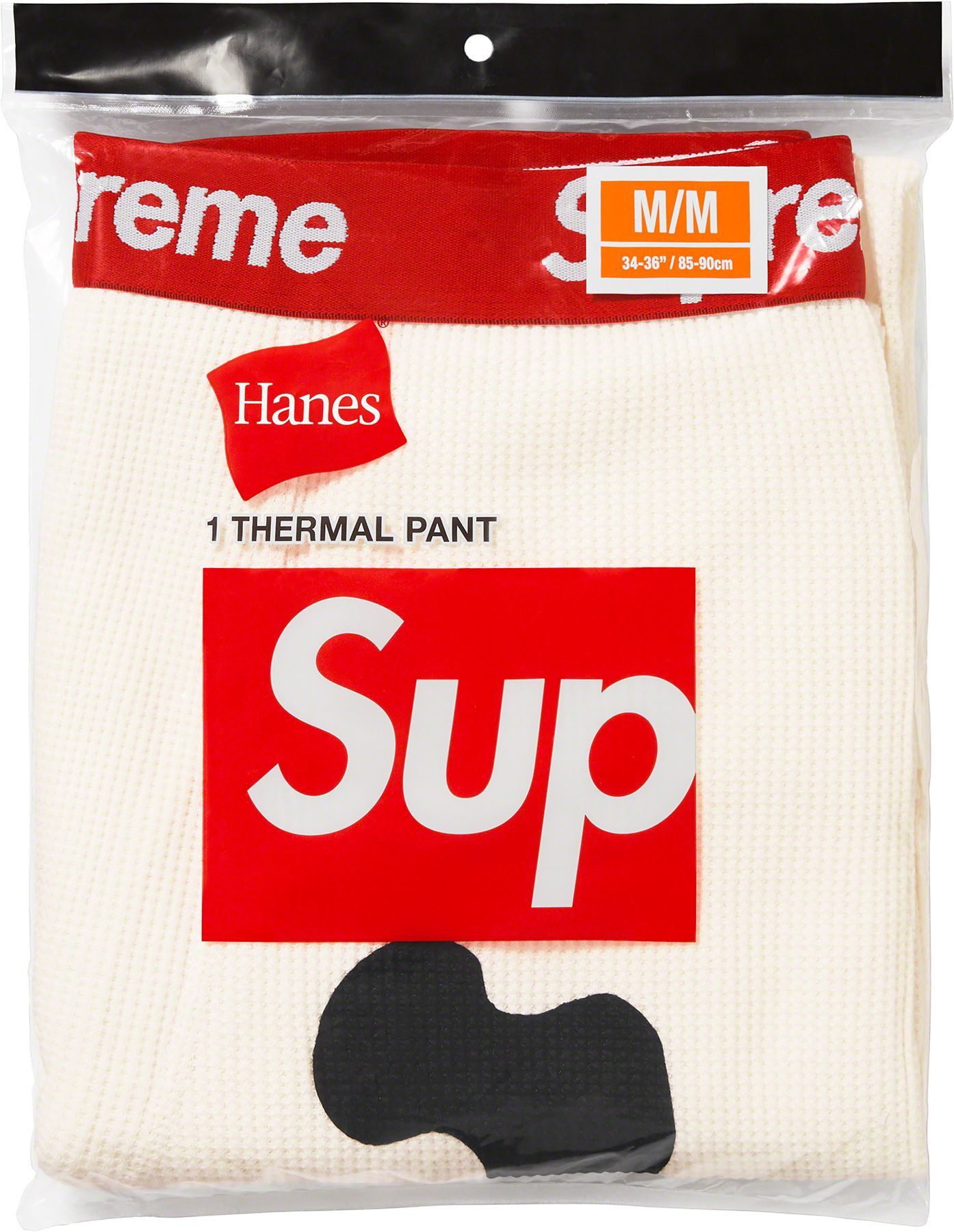 supreme x hanes bones thermal pant (white) S