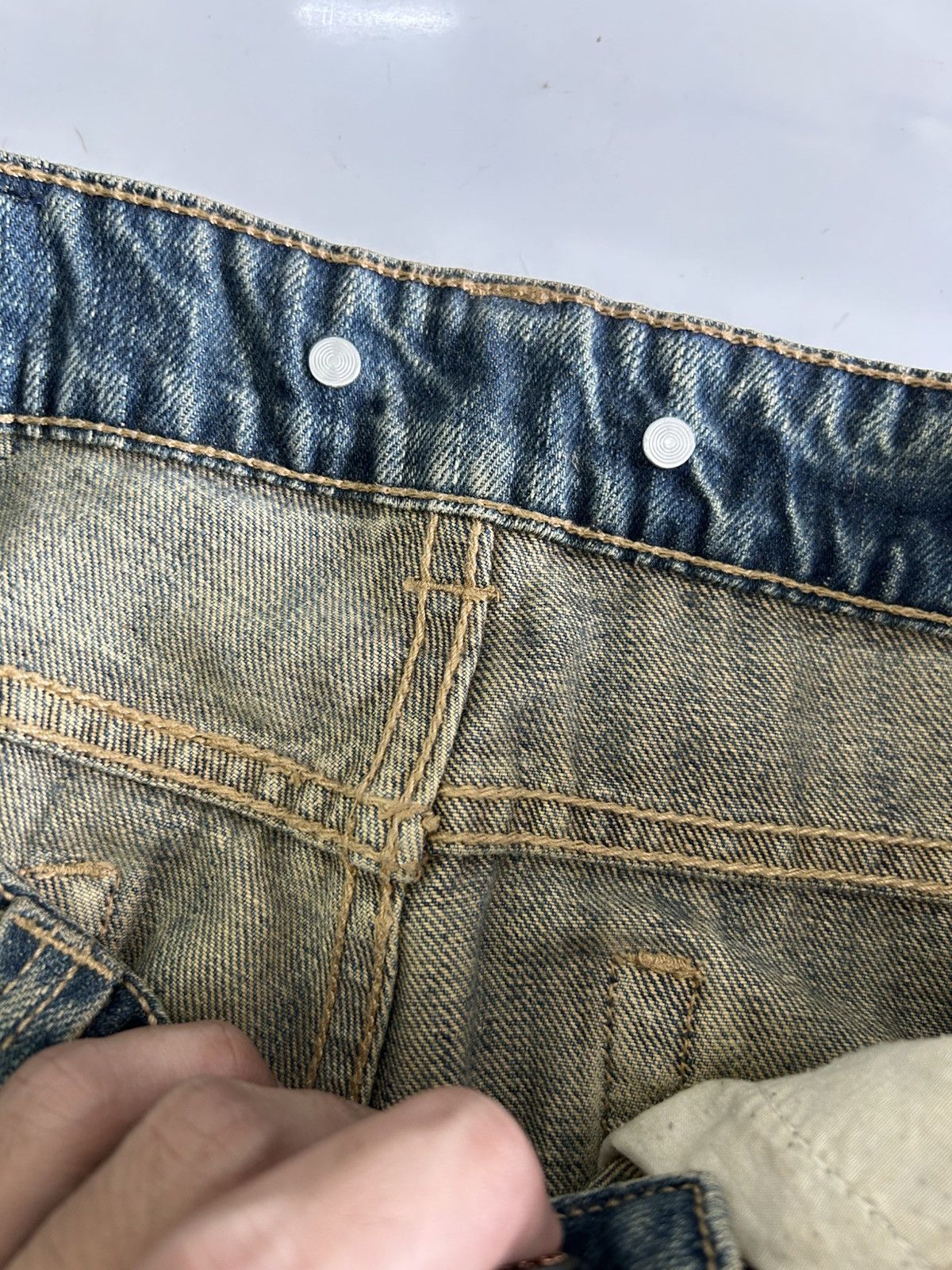 Japanese Brand Vintage Japanese Denim Distressed Mud Wash Jeans Size US 32 / EU 48 - 12 Thumbnail