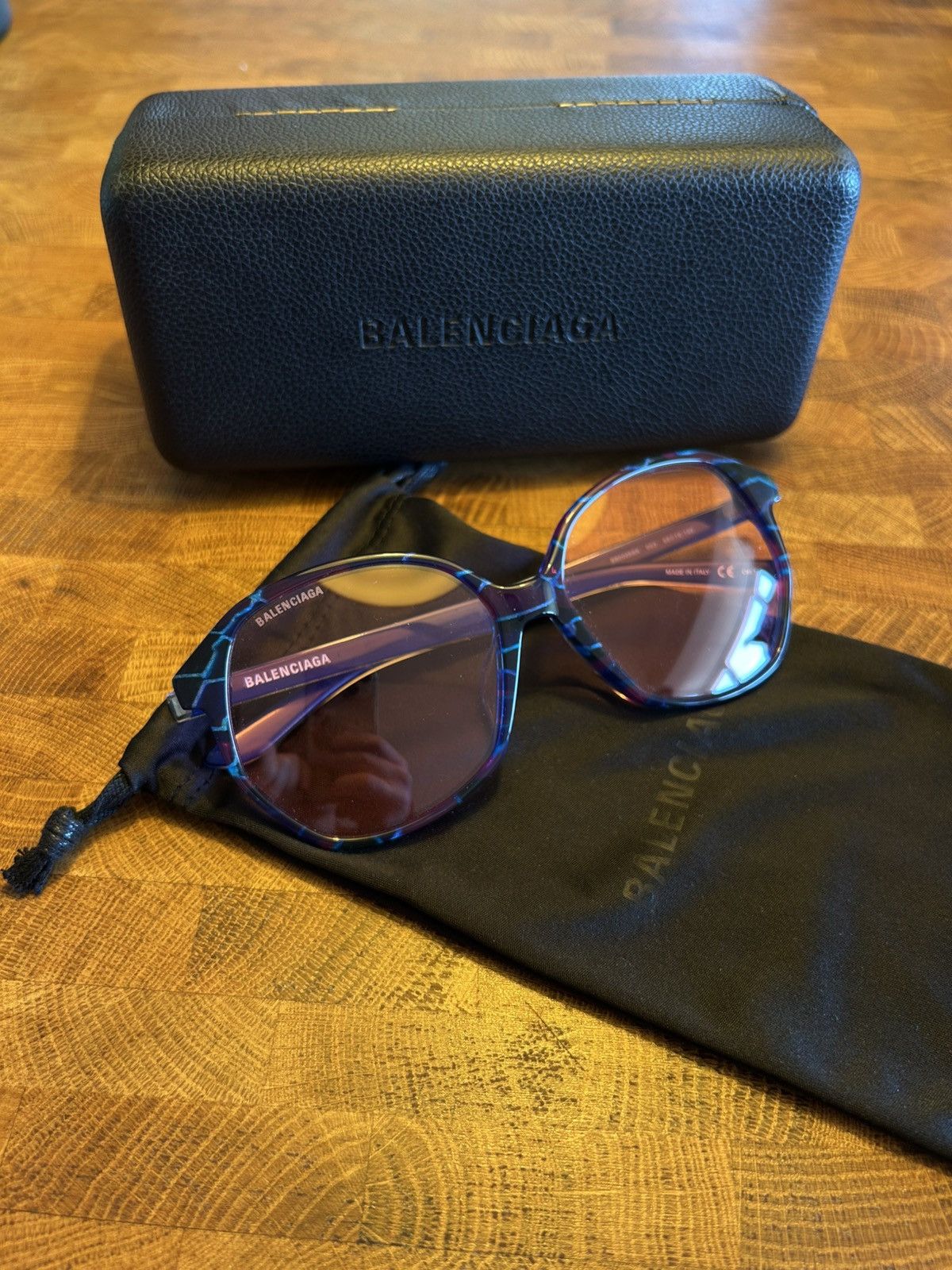 Balenciaga ⚠️Balenciaga⚠️ blue glasses 2020 Size ONE SIZE - 2 Thumbnail