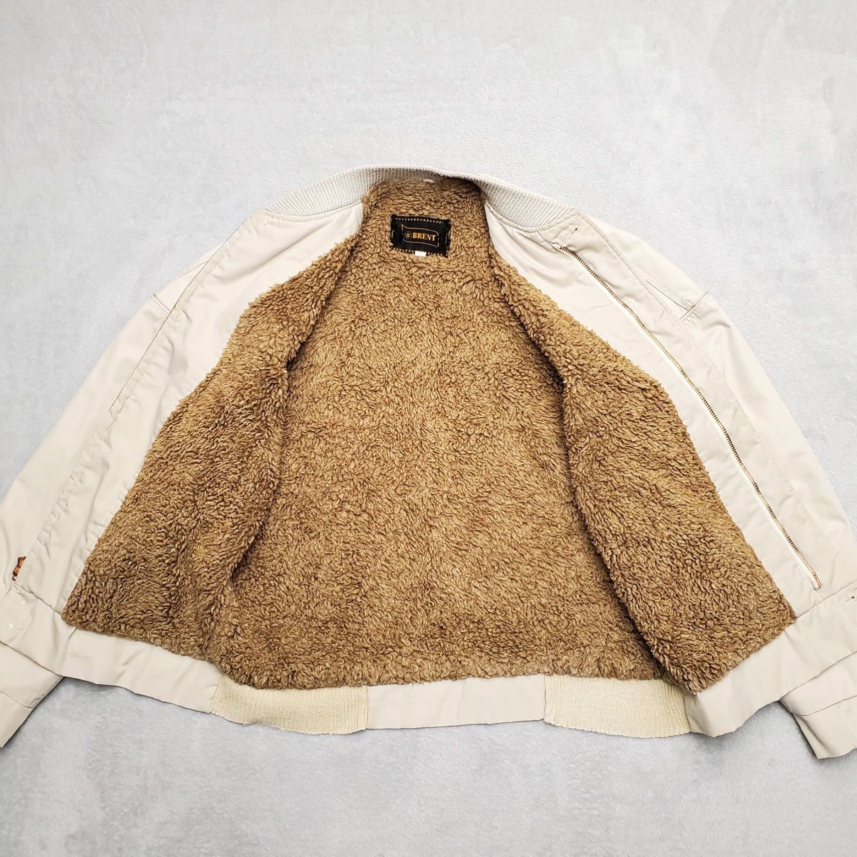 Vintage Vintage Brent Jacket Mens S Khaki Bomber Sherpa Lined Full Zip Outdoor Casual Size US S / EU 44-46 / 1 - 5 Thumbnail