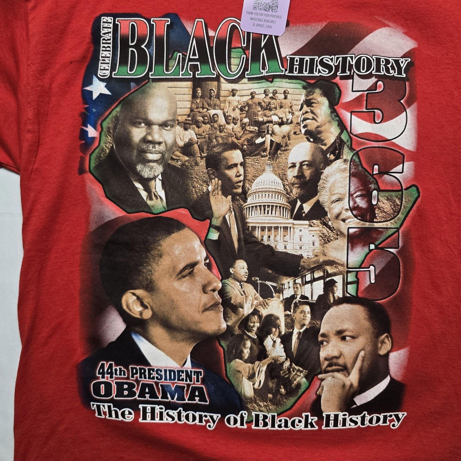 Delta Black History Timeline XL Obama MLK Rosa Parks Douglass Tee Size US XL / EU 56 / 4 - 7 Thumbnail