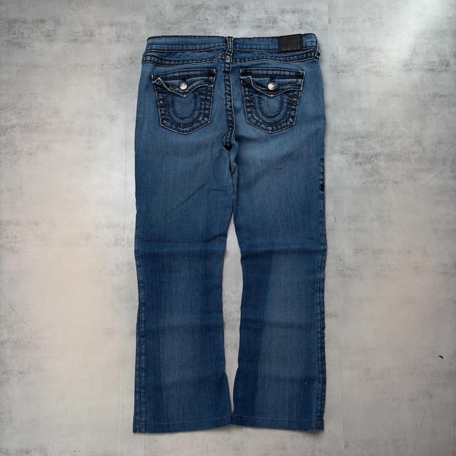 True Religion Y2K Blue True Religion Beca Mid Rise Bootcut Denim Jeans Size 42" / US 20 - 1 Thumbnail