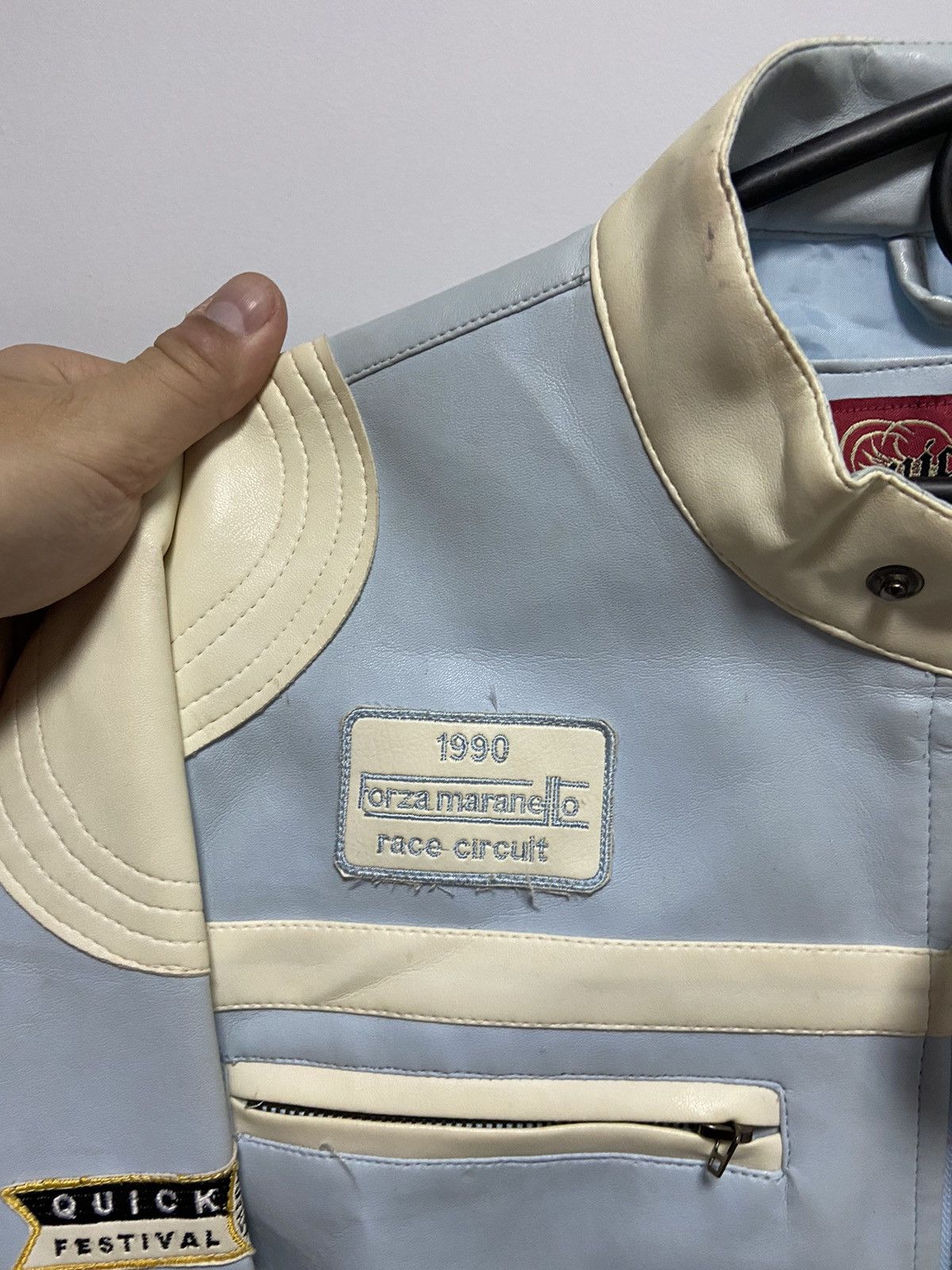 NASCAR × Vintage Quickshark Racing leather Jacket Vintage nascar Size US L / EU 52-54 / 3 - 5 Thumbnail
