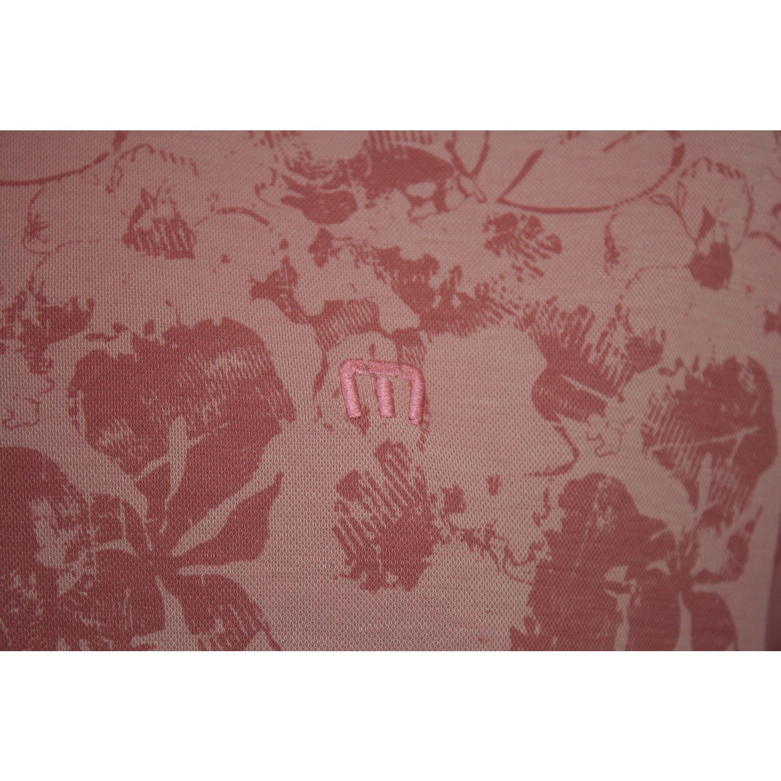 TravisMathew Travis Mathew Polo Large Pink Floral Performance Golf Shirt Size US L / EU 52-54 / 3 - 3 Thumbnail