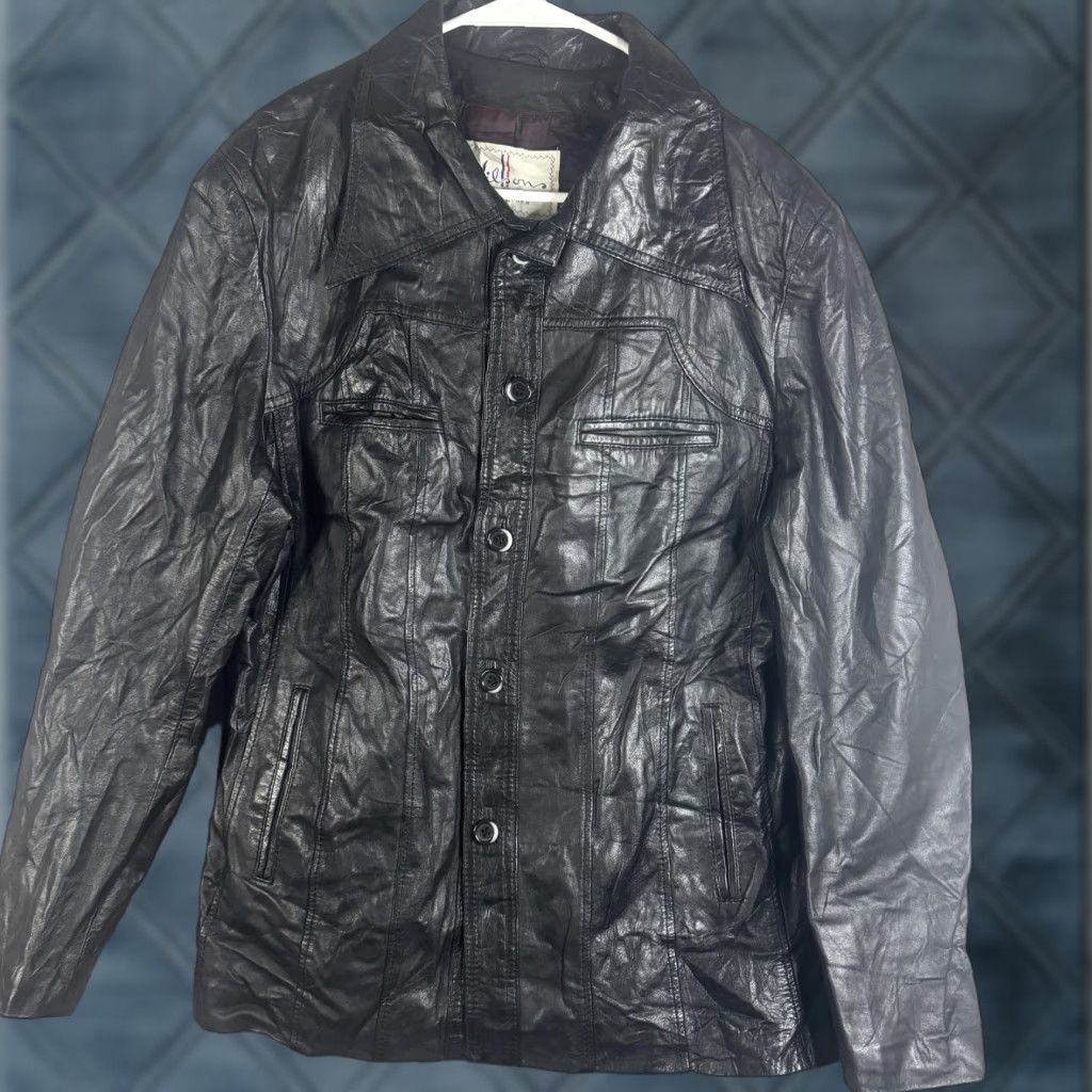 House of CB VINTAGE Wilson's House Of Suede And Leather Jacket Womens M Black Button Size M / US 6-8 / IT 42-44 - 1 Thumbnail