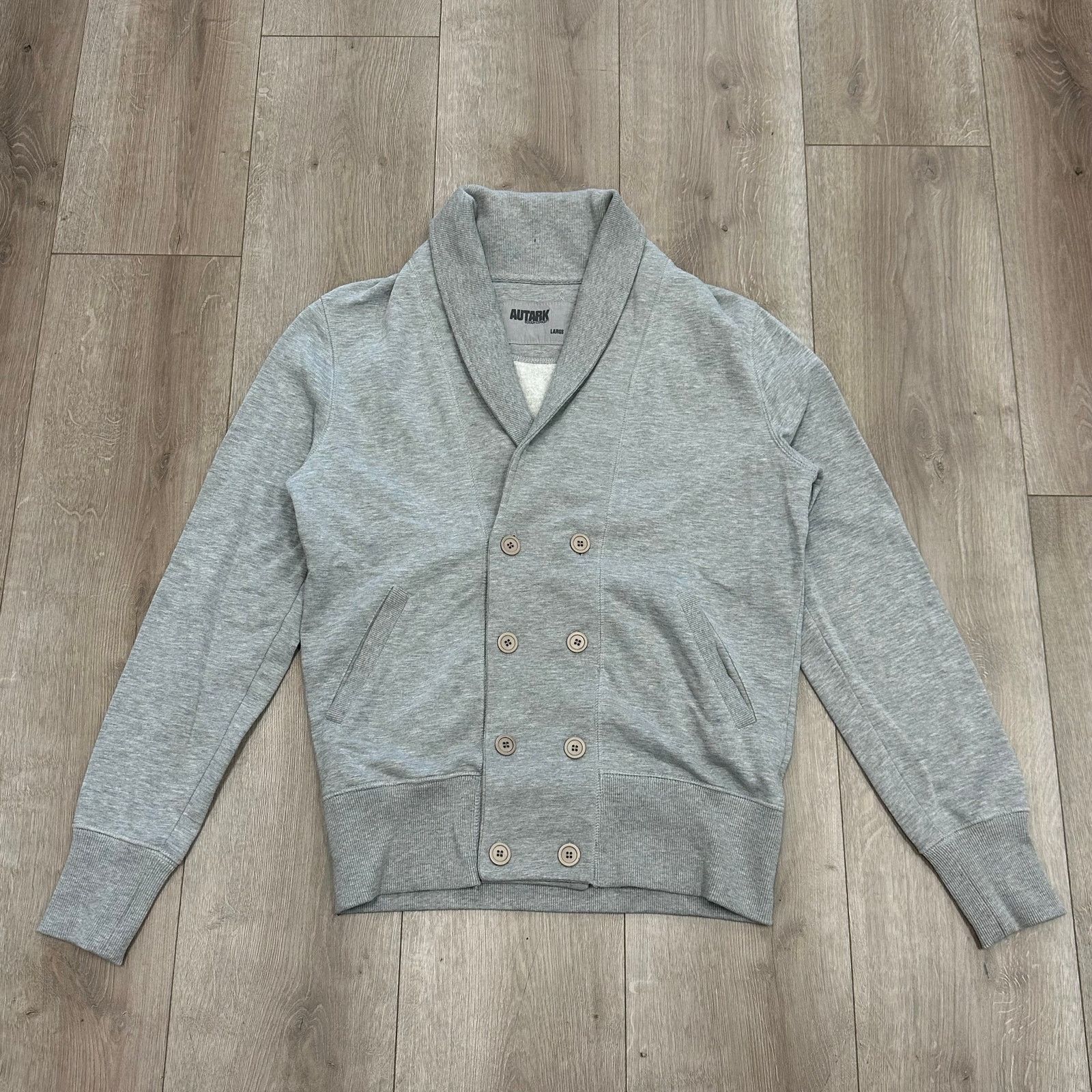 Stussy Autark gray double-breasted sweatshirt cardigan Size Large Size US L / EU 52-54 / 3 - 1 Thumbnail