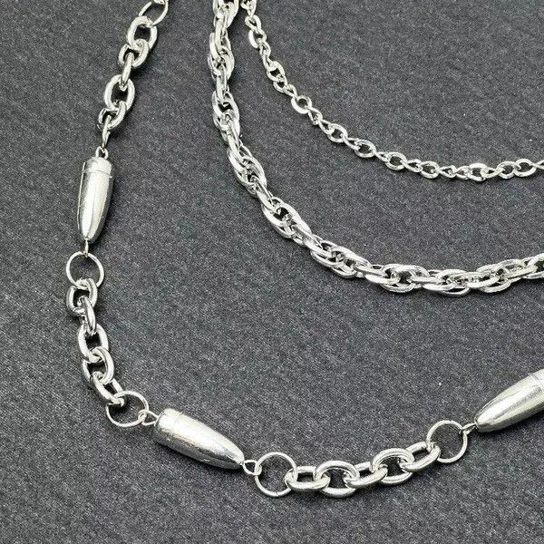 VIBE 3 layers Punk Long Metal Wallet Belt Chain Size ONE SIZE - 4 Thumbnail