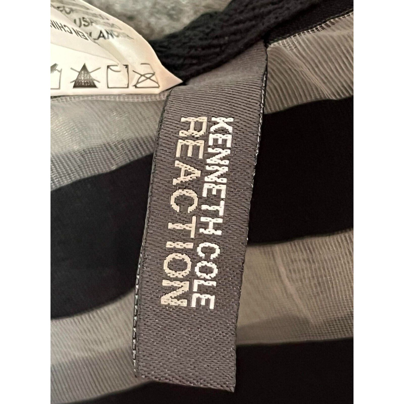 Kenneth Cole Kenneth Cole Swim Cover Hoodie L Striped VNeck Black Sheer Size L / US 10 / IT 46 - 4 Thumbnail