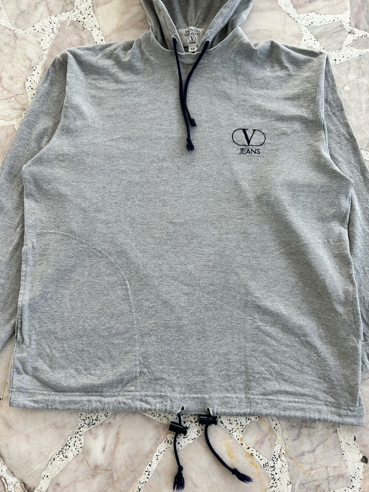 Valentino Valentino Garavani Jeans Hoodie Sweatshirt Gray Size US L / EU 52-54 / 3 - 5 Thumbnail