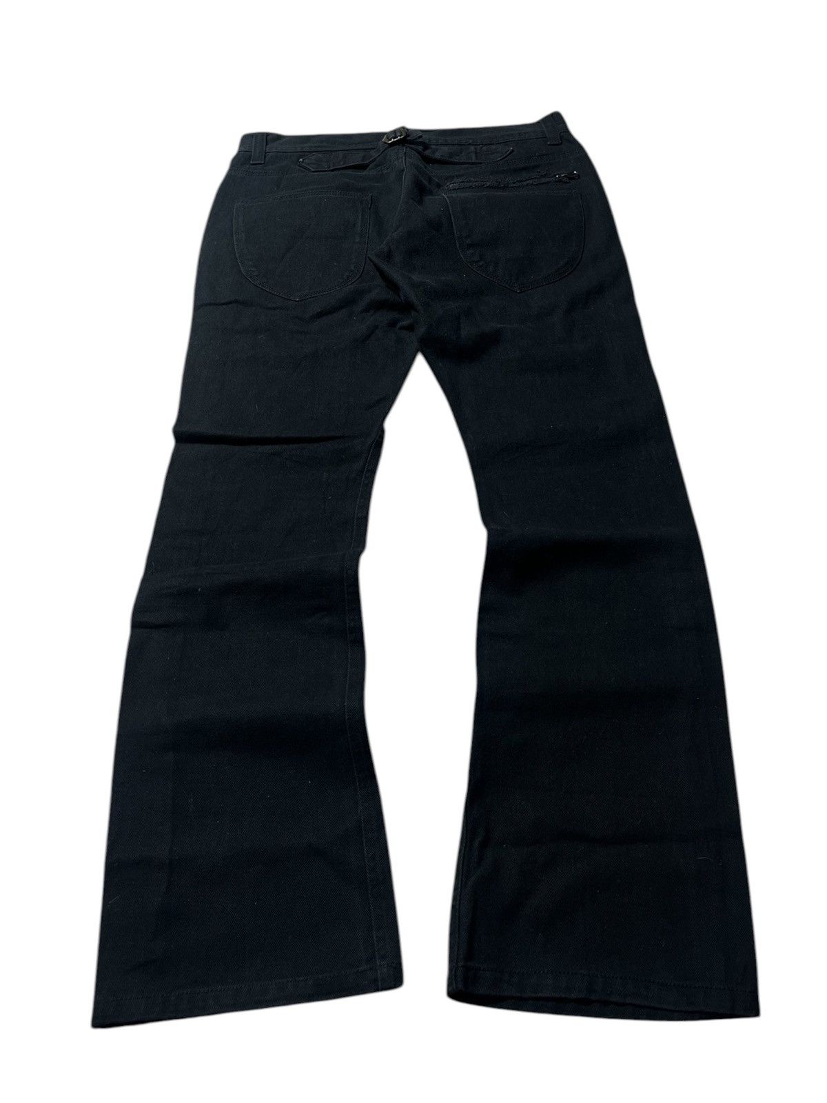 Japanese Brand 2000s Japanese Flare Distressed Gothic Buckleback Pants Size US 30 / EU 46 - 8 Thumbnail