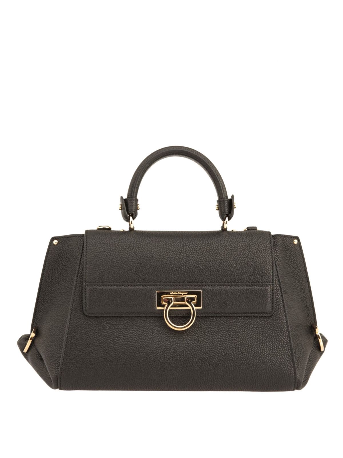 Salvatore Ferragamo o1s1rm0125 0783614 Size: OS / Sofia Leather Bag in Black Size ONE SIZE - 1 Thumbnail