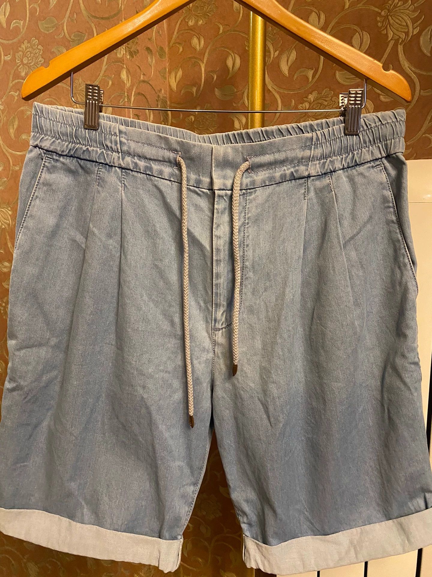 Brunello Cucinelli BRUNELLO CUCINELLI Denim Bermuda Work Shorts Size 50 Size US 34 / EU 50 - 2 Thumbnail
