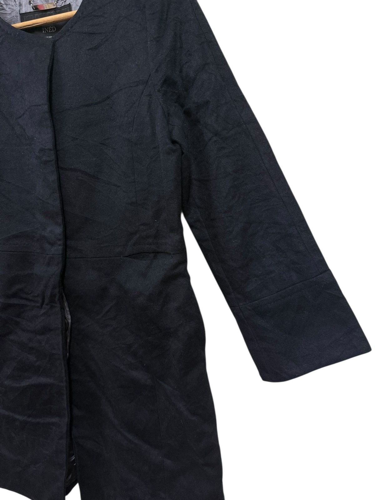 Yohji Yamamoto Ined Japan Yohji Yamamoto Collarless Coat Jacket Size S / US 4 / IT 40 - 6 Thumbnail