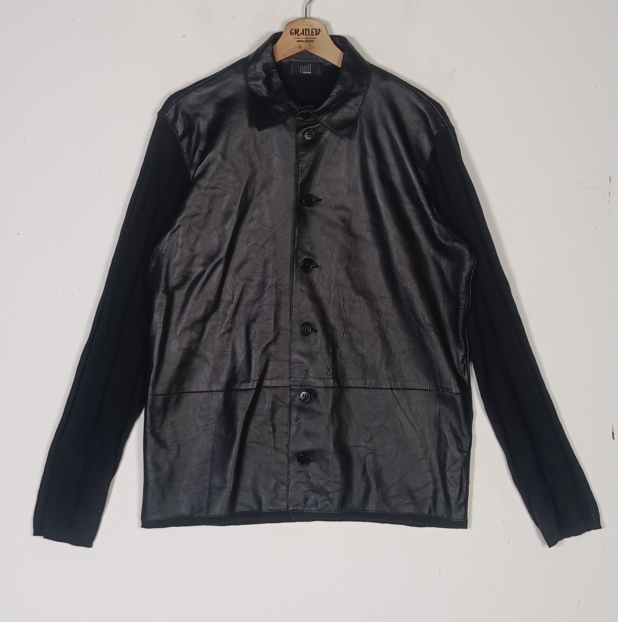 Pal Zileri Pal Zileri Pull Pelle Peau Leather Super Black Jacket Size US M / EU 48-50 / 2 - 1 Thumbnail