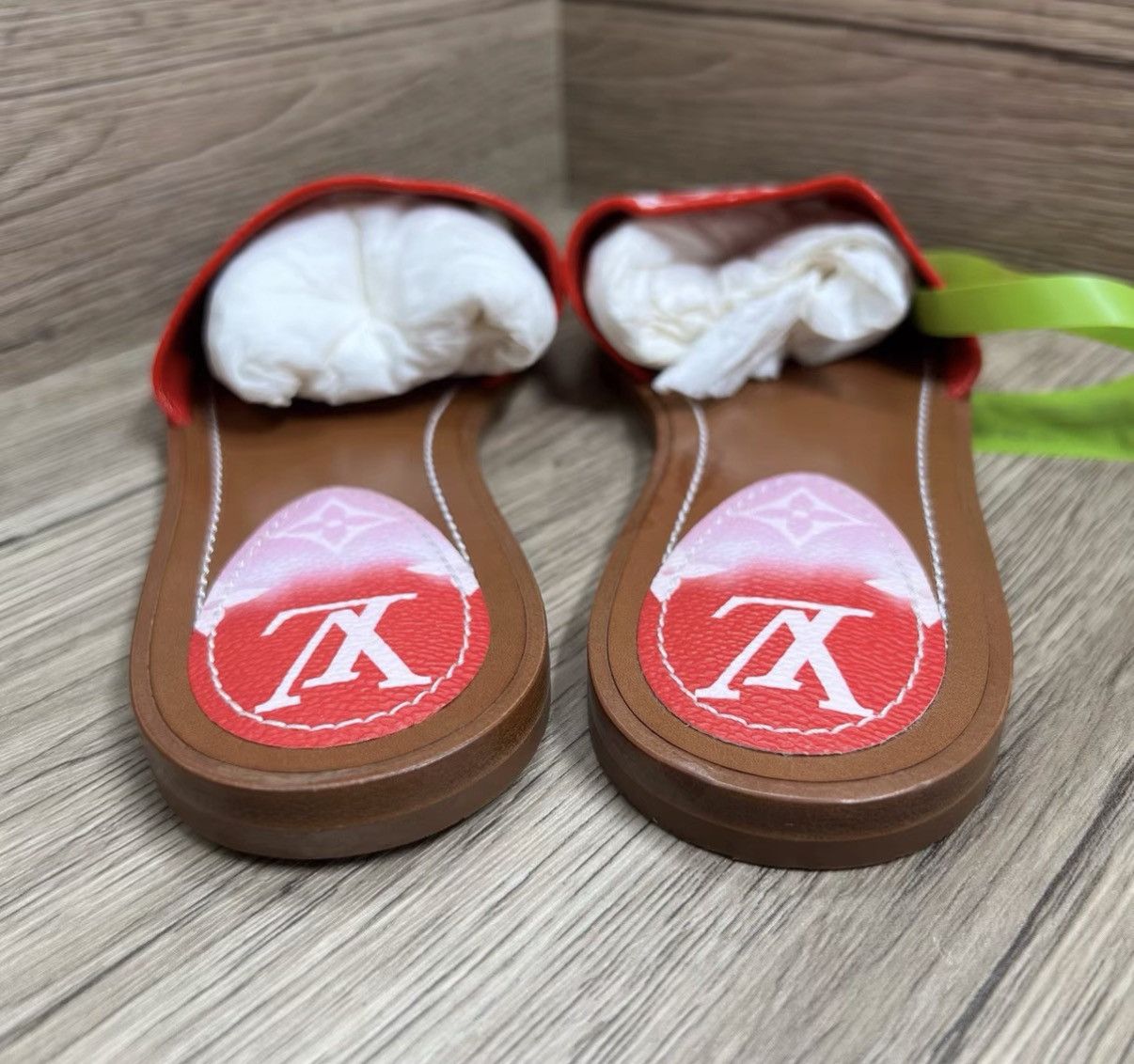 Louis Vuitton Louis Vuitton Lock It Red & Pink Monogram Slippers J41 Size US 6.5 / IT 36.5 - 4 Thumbnail