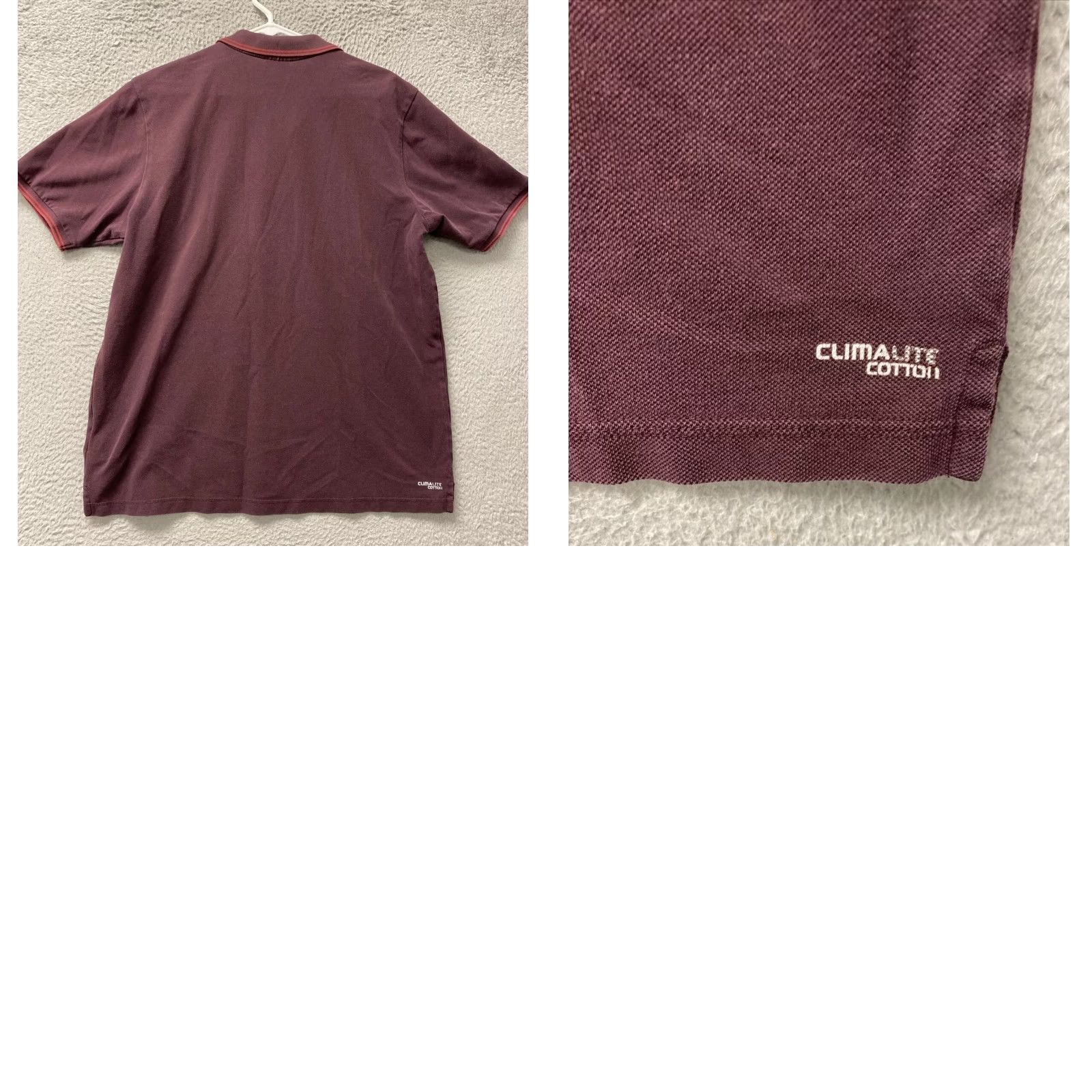 Adidas adidas Polo Shirt Mens XL Burgundy Short Sleeve Golf Collared /112-50 Size US XL / EU 56 / 4 - 8 Thumbnail
