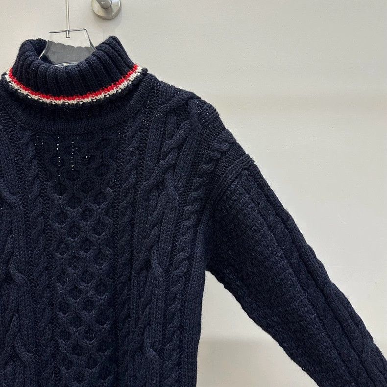 Thom Browne Thom Browne size4 Knitted sweater with high collar and wool Size US XL / EU 56 / 4 - 5 Thumbnail