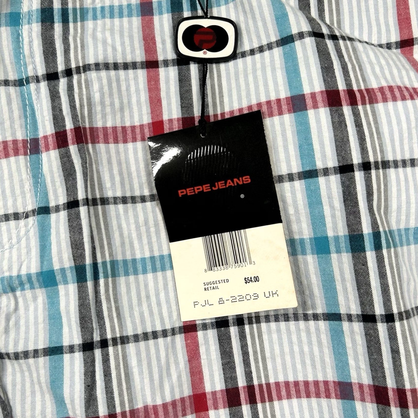 Pepe Jeans Pepe Jeans London Shorts Mens 42 Seersucker Plaid Bermuda Hip Hop Multicolor Cotton 5-Pocket 14in Inseam Baggy Relaxed Casual Mens Size US 42 / EU 58 - 7 Thumbnail