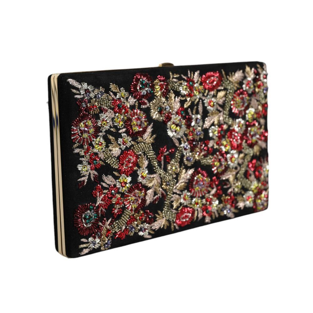 Dolce & Gabbana Dolce & Gabbana Multicolor Floral Gold Frame Clutch Evening Size ONE SIZE - 2 Thumbnail