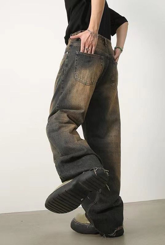 Japanese Brand × Jean Vintage washed ripped straight leg jeans Size US 32 / EU 48 - 5 Thumbnail