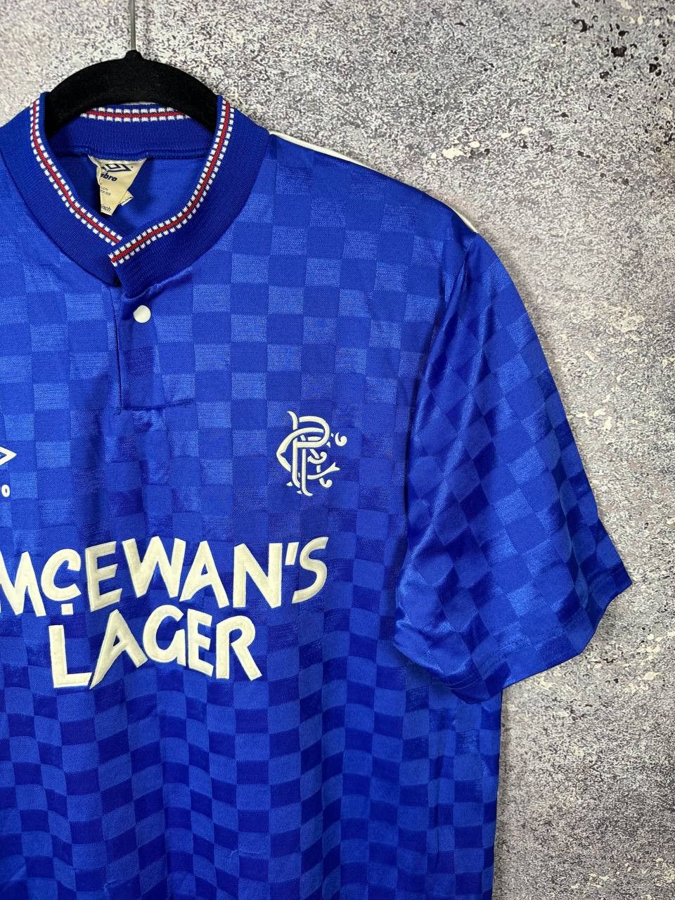 Umbro 80's Vintage Rangers Glasgow 1987/90 Umbro Soccer Jersey Size US M / EU 48-50 / 2 - 2 Thumbnail