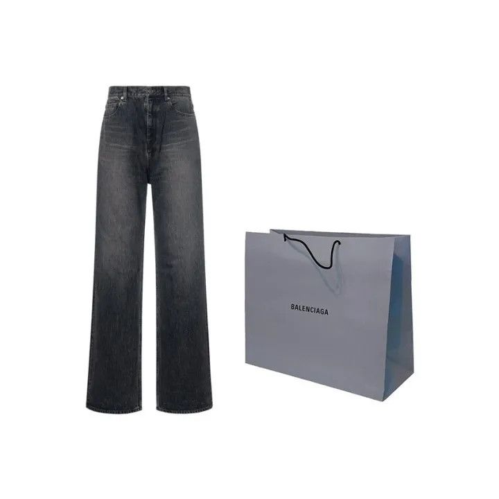 Balenciaga Balenciaga SS24 Washed High-Waisted Flared Jeans 0079 Size US 29 - 1 Thumbnail