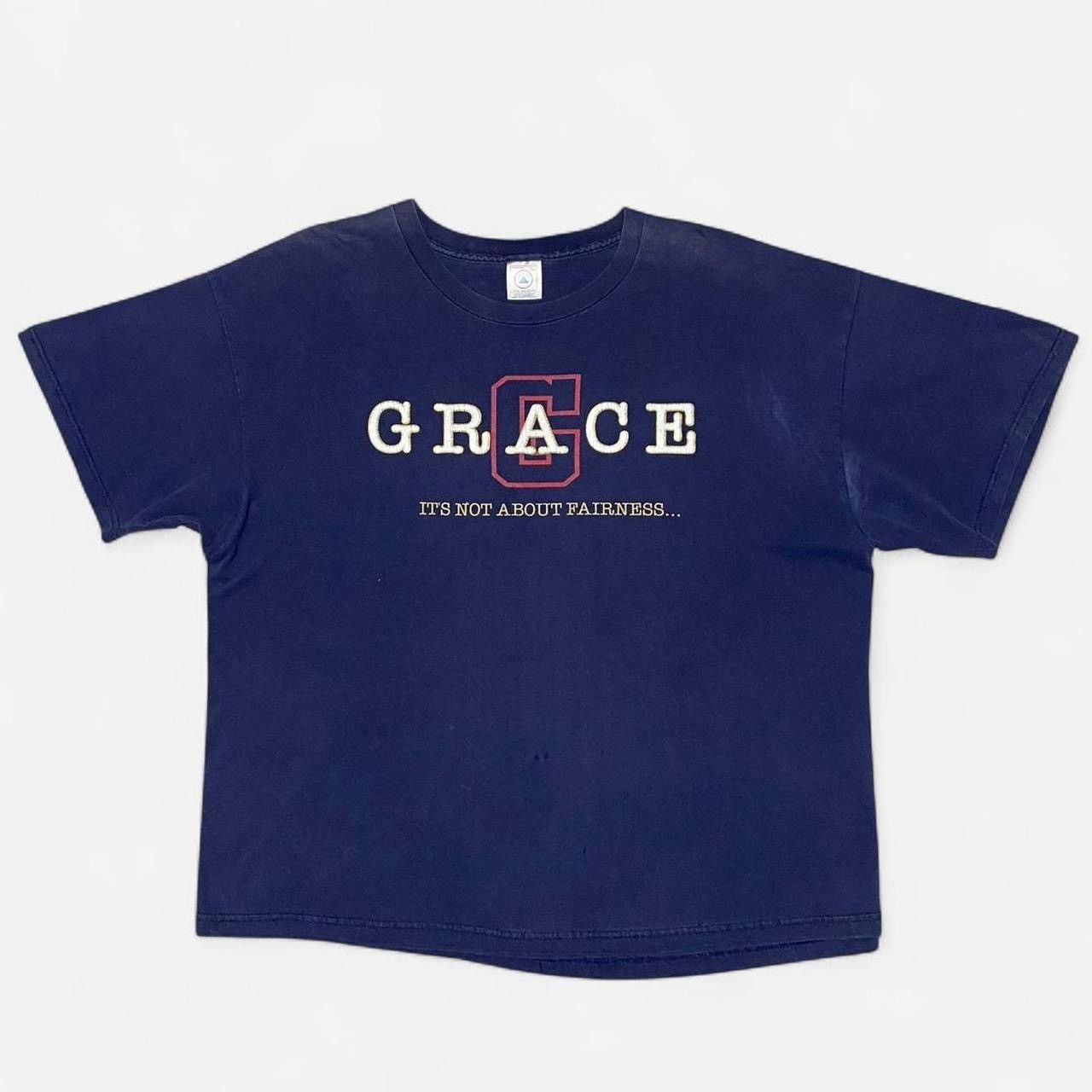 Other Vintage Grace it’s not about fairness navy tee Size US XL / EU 56 / 4 - 1 Thumbnail