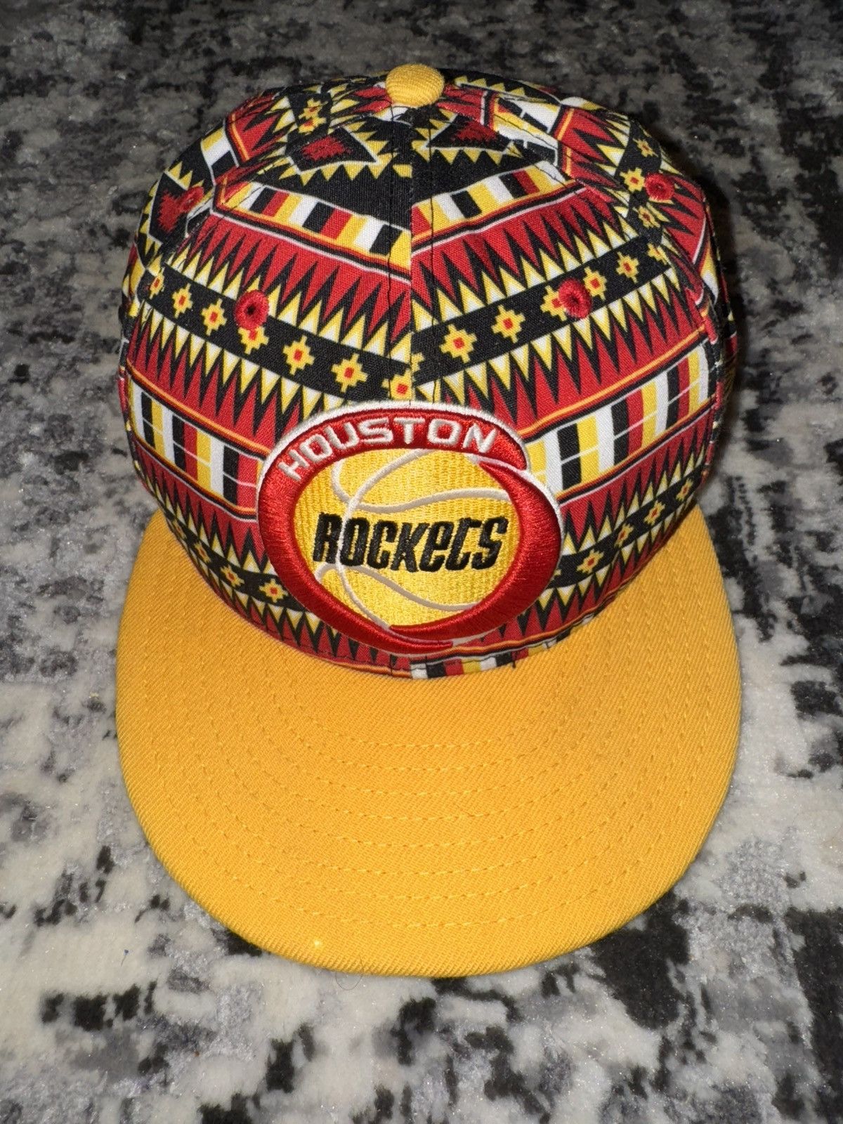 New Era New Era Houston Rockets Southwest Pattern Snapback Hat Size ONE SIZE - 1 Thumbnail