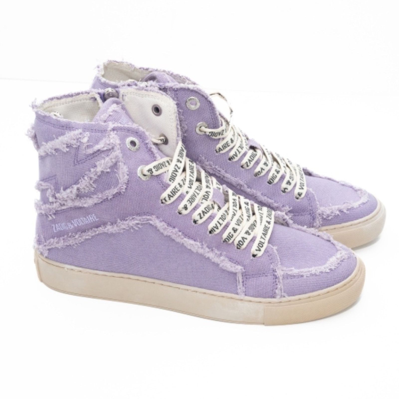 Zadig & Voltaire Zadig Voltaire. High Flash Canvas Shoes In Purple. Size US 10 / IT 40 - 10 Thumbnail