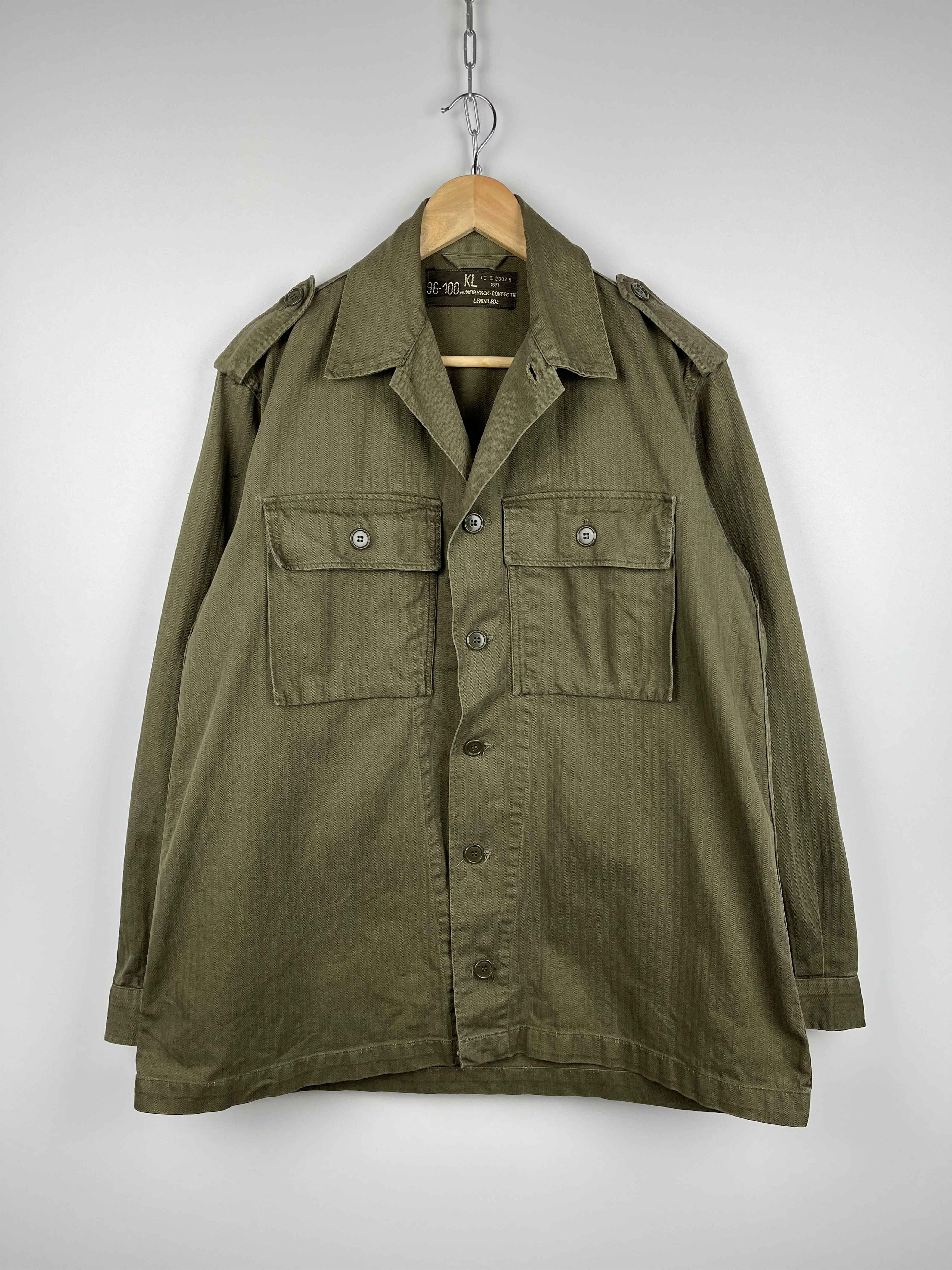 Le Laboureur 70s Vintage Neirynck-Confectie Lendelede Army Field Jacket Size US M / EU 48-50 / 2 - 2 Thumbnail