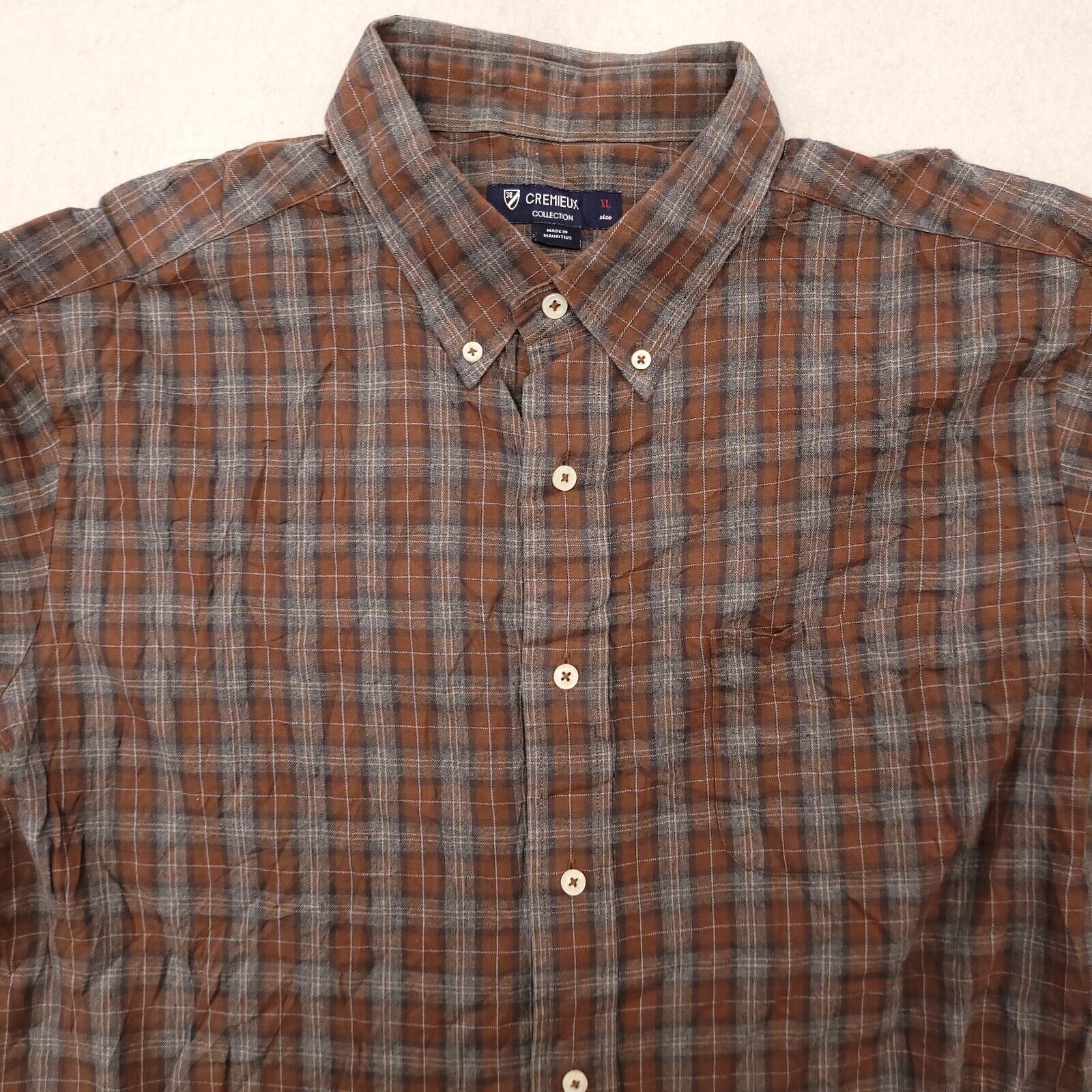 Cremieux Cremieux Collection Tartan Flannel Shirt Mens Size XL Orange Size US XL / EU 56 / 4 - 1 Thumbnail