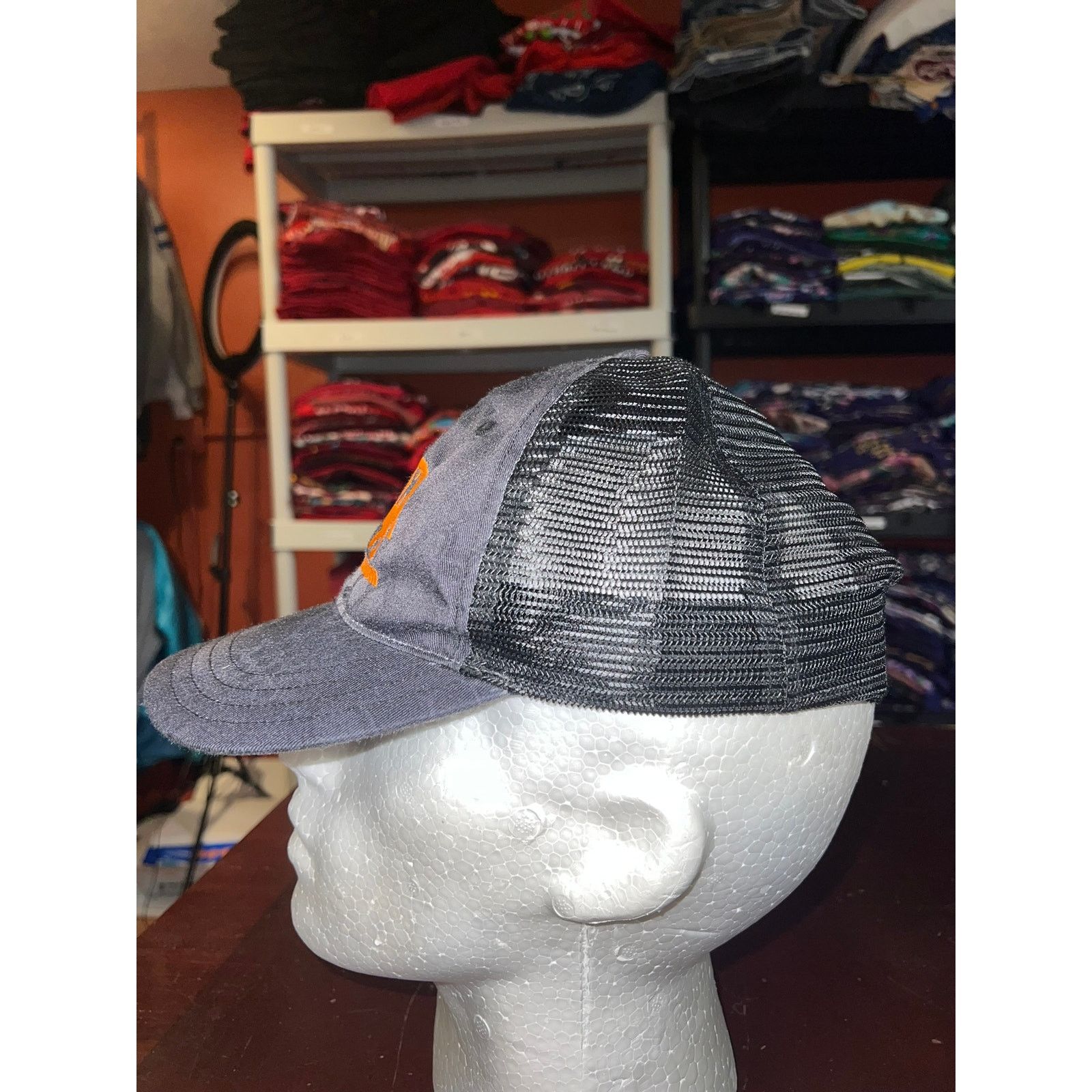 Vintage Mank Hat Outfitters Gray Black Cap Headwear Size ONE SIZE - 3 Thumbnail