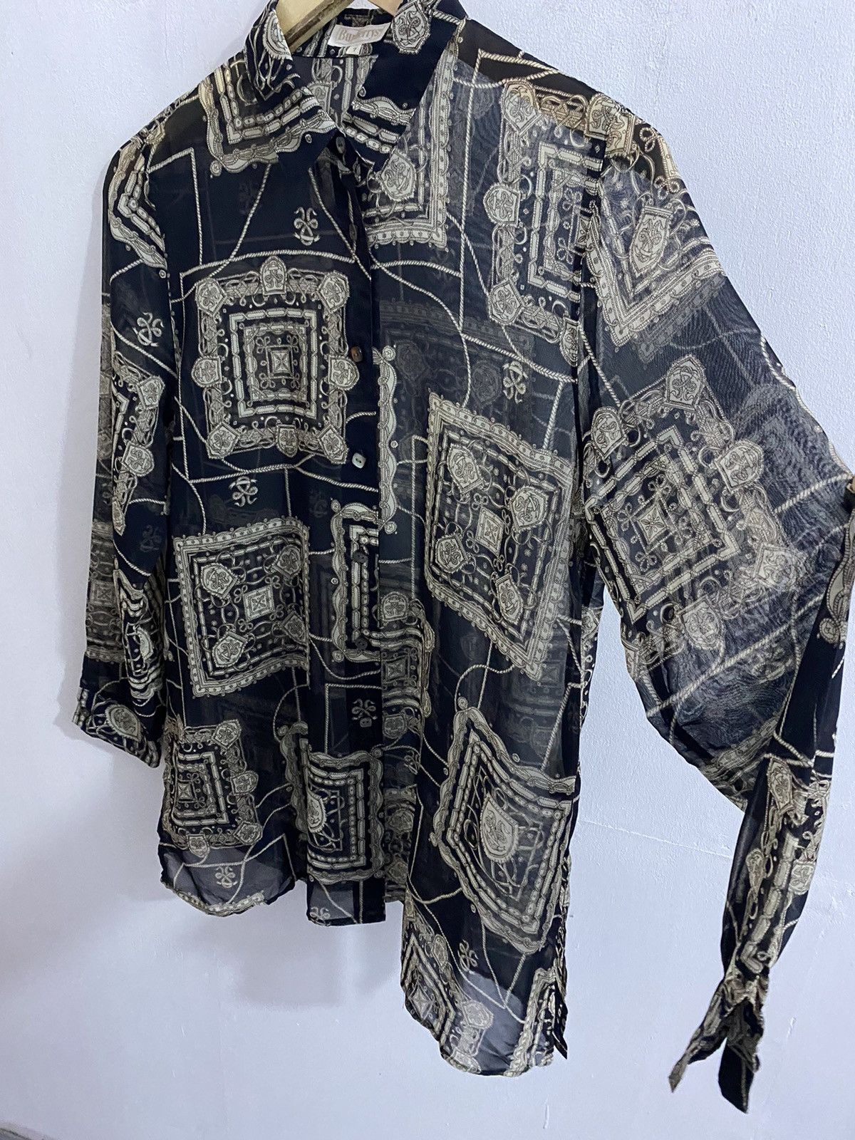 Burberry Burberrys Sheer See Through 80s Shirts Size US S / EU 44-46 / 1 - 2 Thumbnail