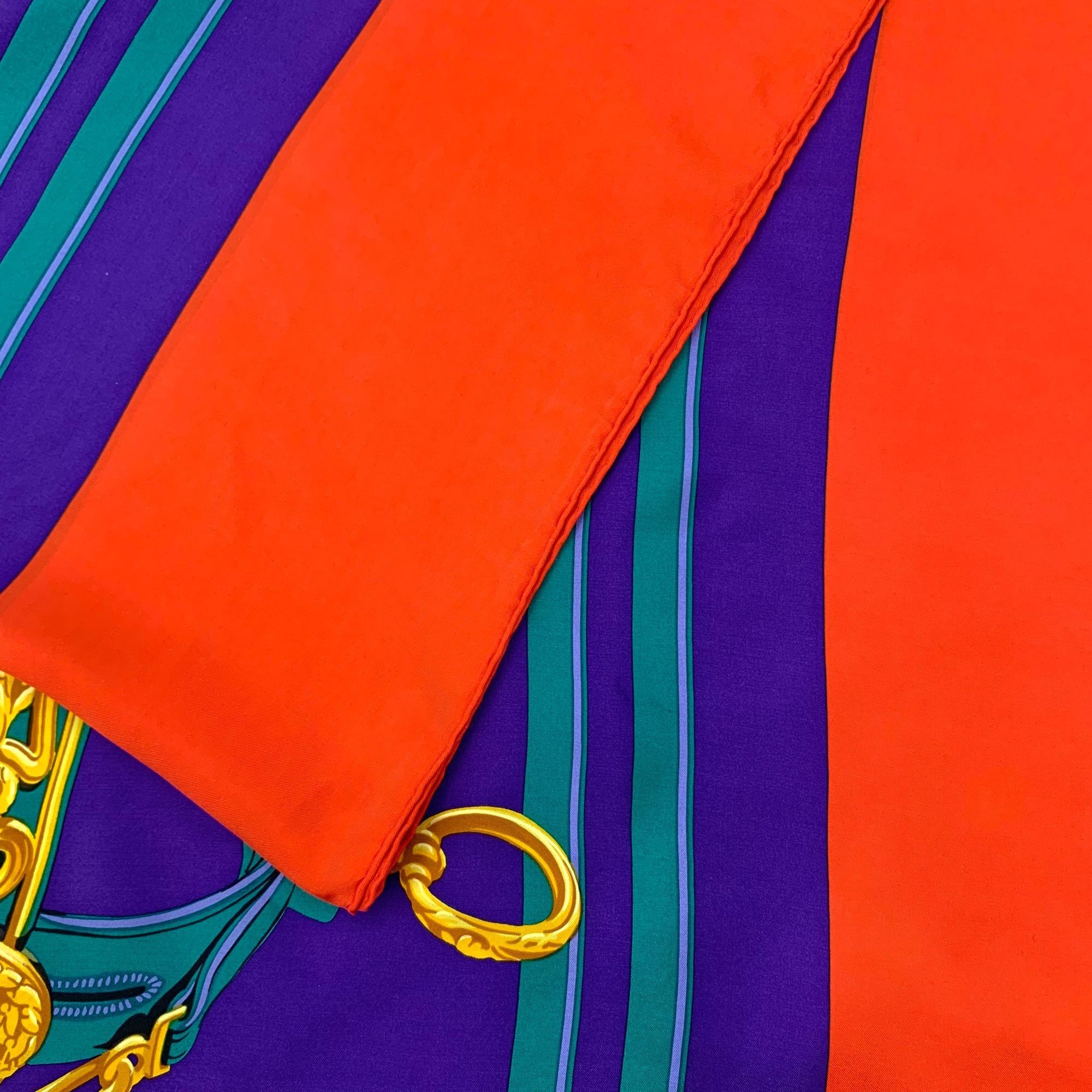 Hermes Hermès Made In France Brides De Gala 100% Silk Scarf Purple/ Size ONE SIZE - 7 Thumbnail