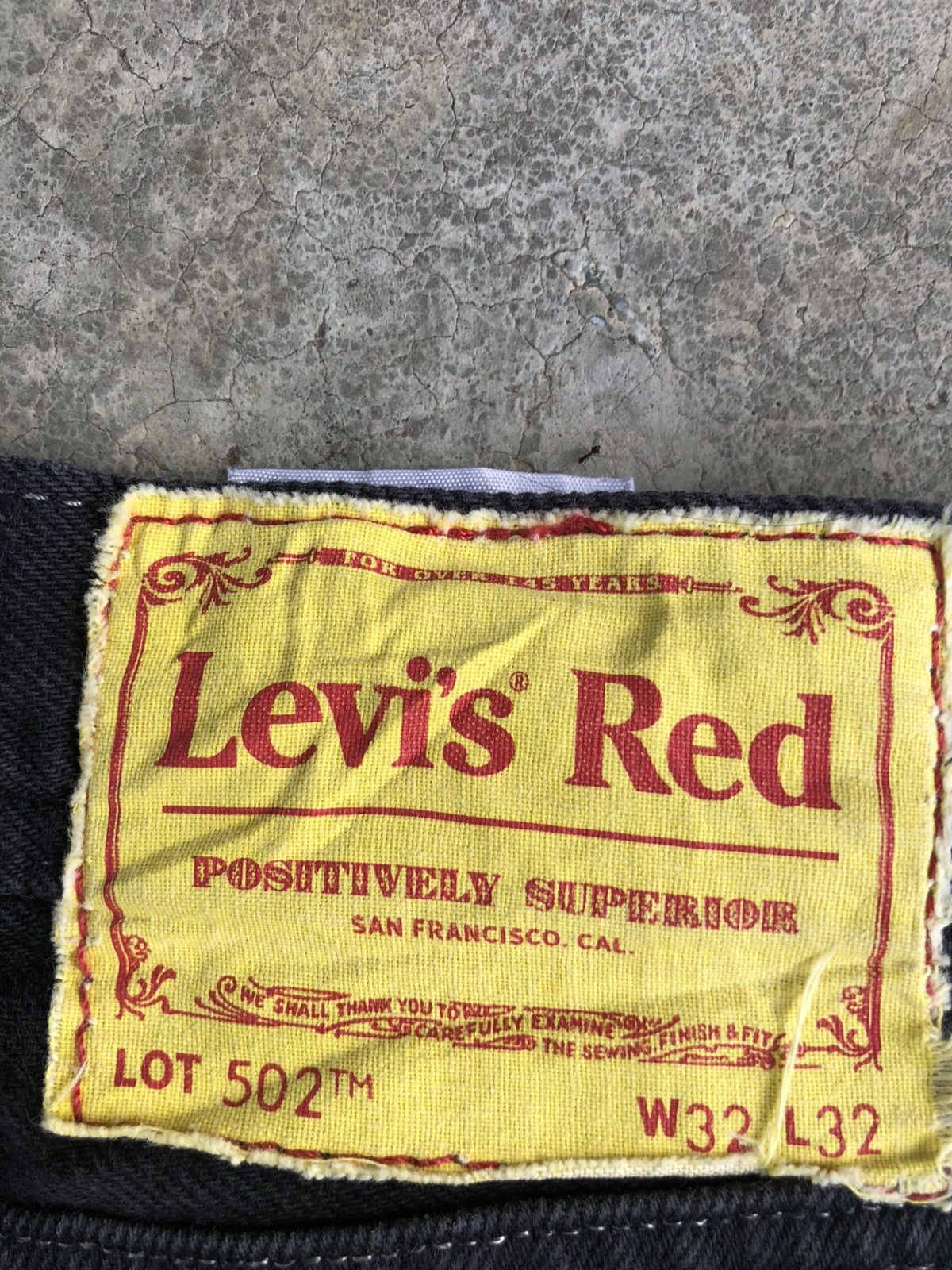Levi's Levis Red 502 Single R White Stitch Distressed Jeans Size US 32 / EU 48 - 18 Thumbnail