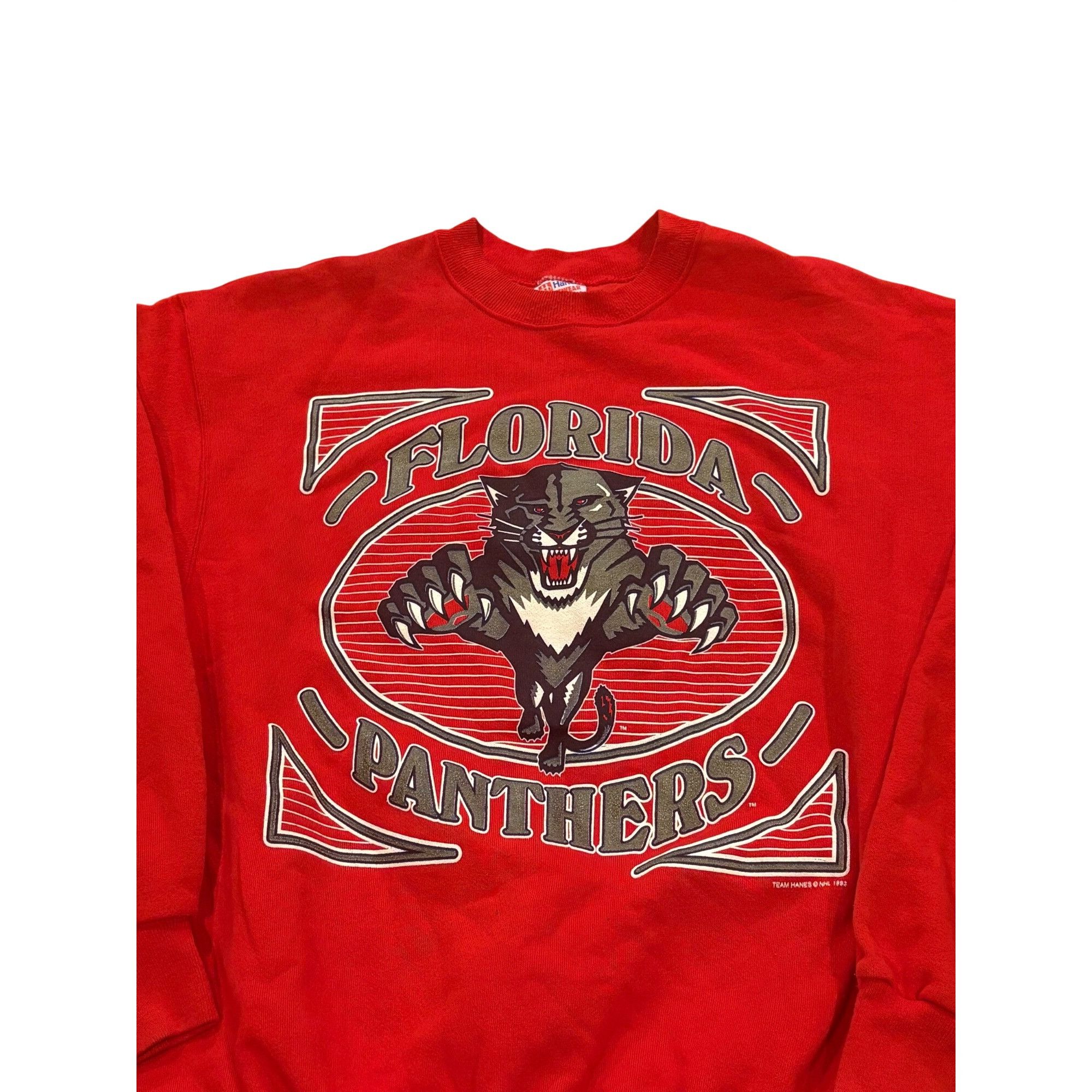 Hanes Vintage 1993 Florida Panthers NHL Hockey Pullover Crewneck S Size US XL / EU 56 / 4 - 5 Thumbnail