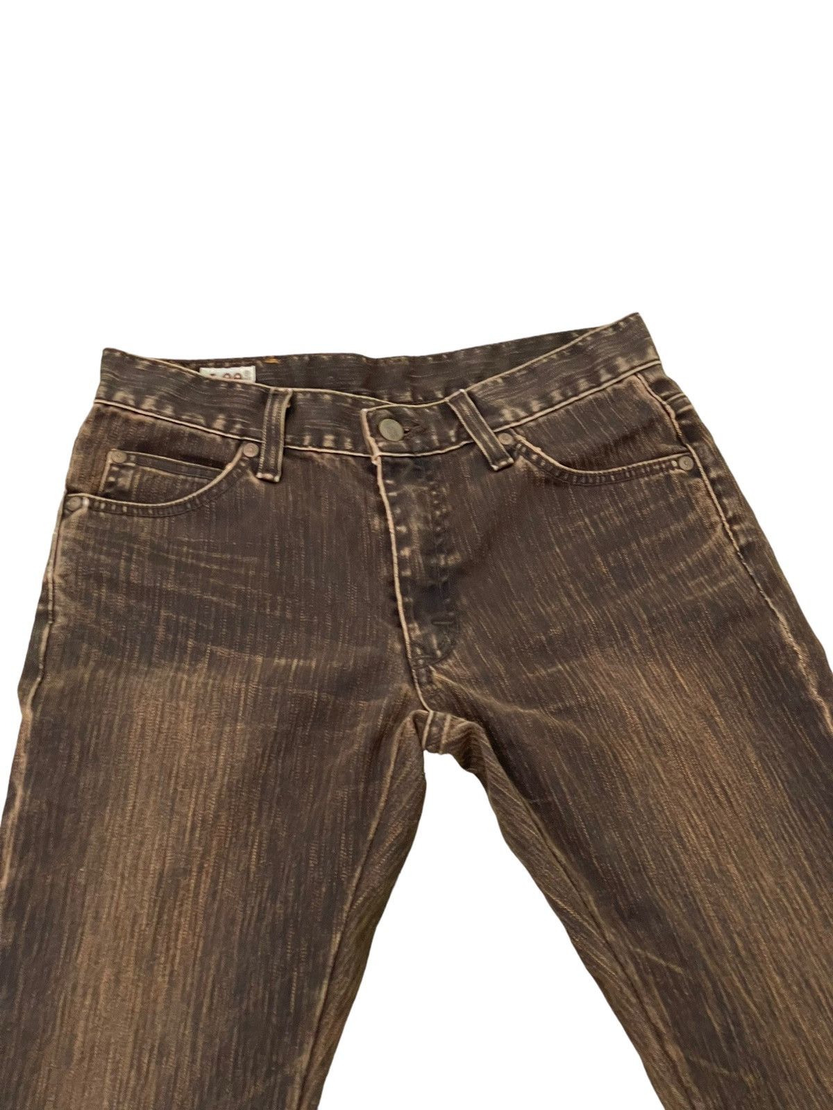 Japanese Brand Flare Jeans Lee Japan Pinstriped Low Rise Boot Cut 7🟦0 Size US 29 - 8 Thumbnail