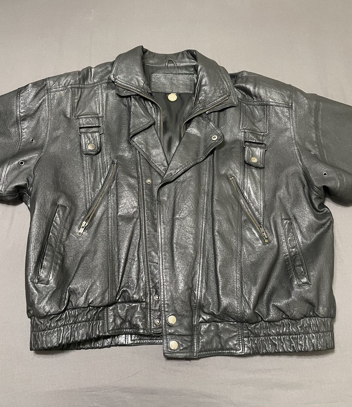 Other Baggy Vintage Leather Jacket Size US XL / EU 56 / 4 - 2 Thumbnail