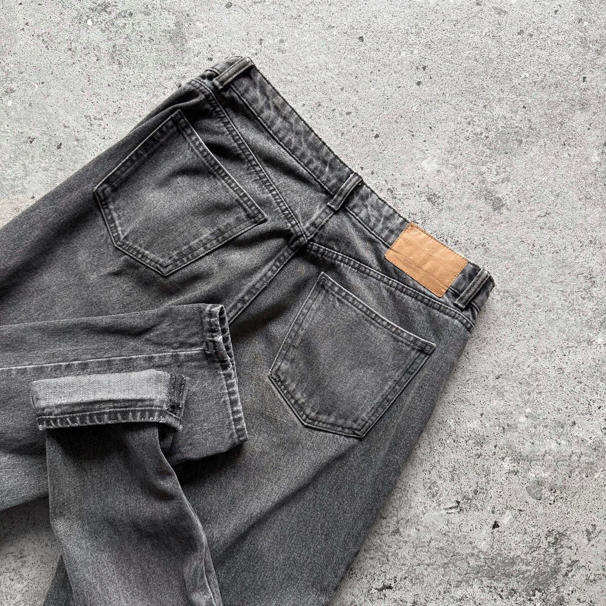 Zara Zara Womens Grey High Waist Straight Leg Mom Jeans Size 32" / US 10 / IT 46 - 7 Thumbnail