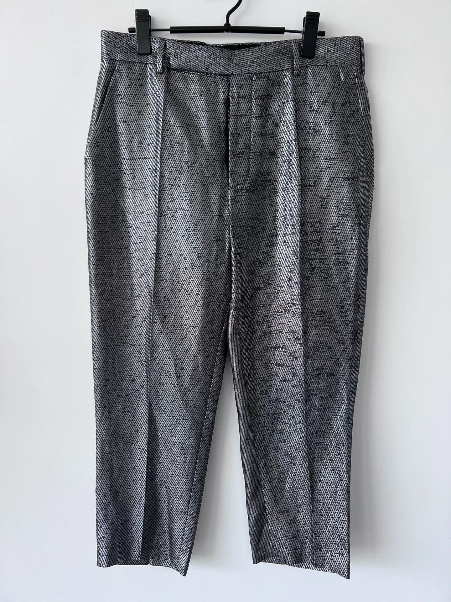 Rick Owens stylish silver cropped pants by rick owens Size US 27 - 1 Thumbnail