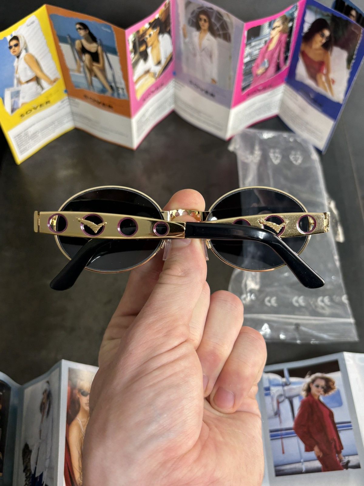 Designer NOS 1990s Sunglasses Metal JPG Diesel Sover Italy Deadstock Size ONE SIZE - 3 Thumbnail