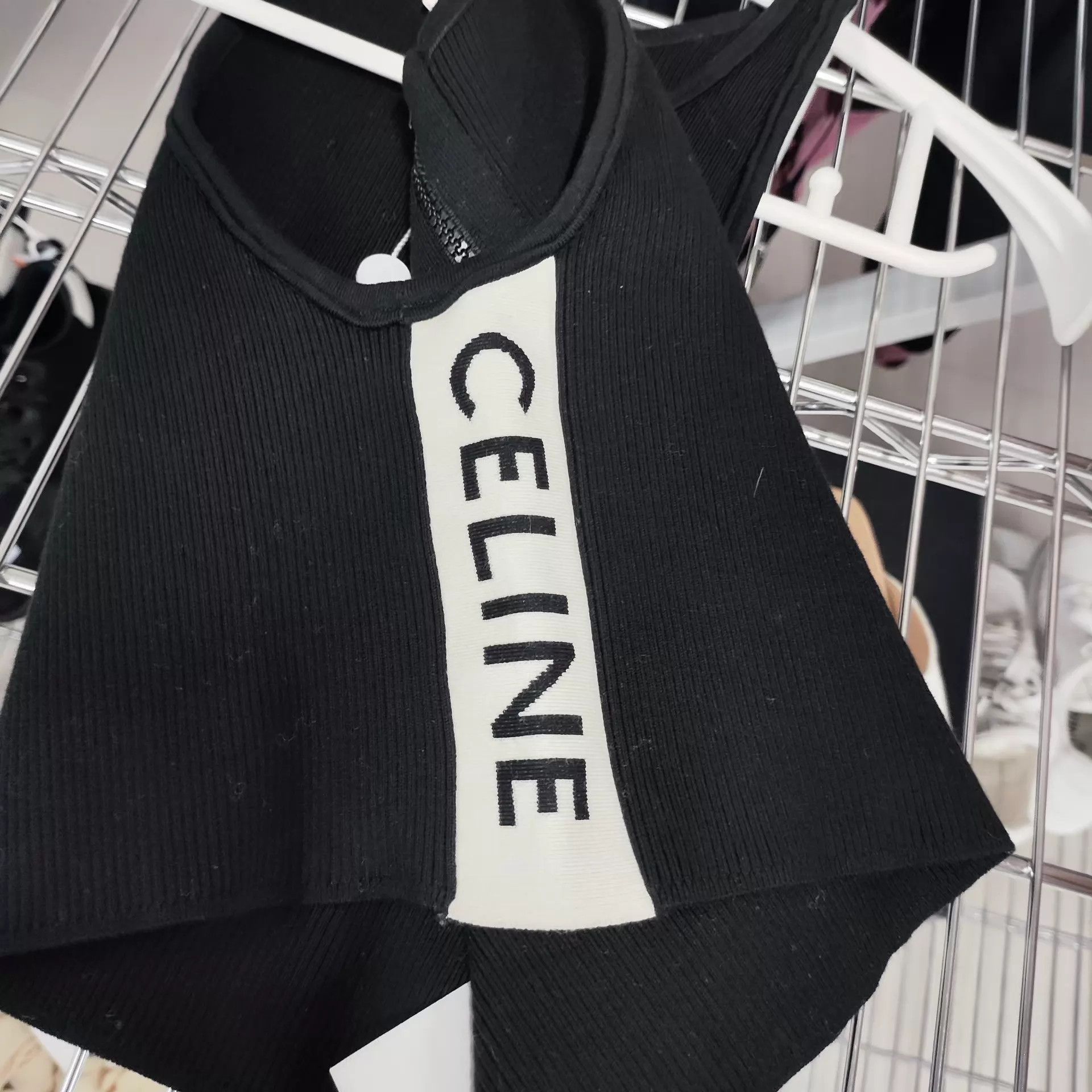 Celine Celine Black 99 New Side Logo Camisole S Size S / US 4 / IT 40 - 3 Thumbnail