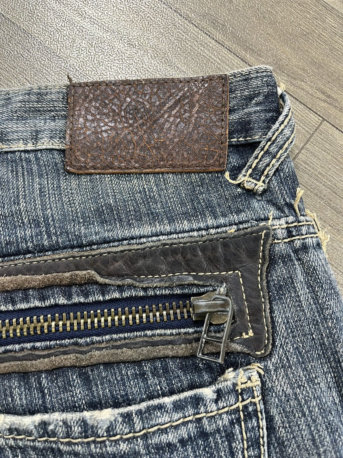 Tornado Mart 2000s Tornado Mart Spiral Distressed Lgb Punk Flared Jeans Size US 32 / EU 48 - 17 Thumbnail