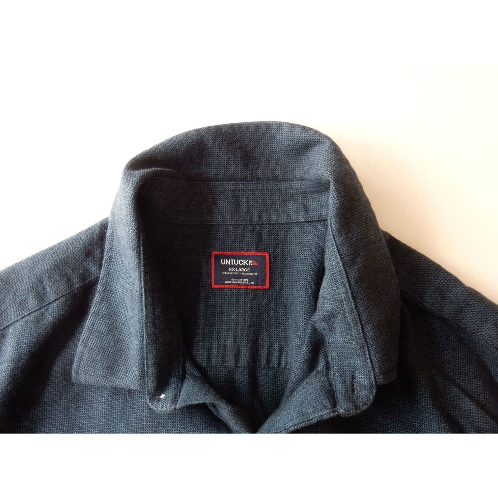 UNTUCKit UNTUCKit Men's Button Front Shirt XXL Large Size Long Sleeve Blue Cotton Button-Up Shirt Men Size US XXL / EU 58 / 5 - 3 Thumbnail