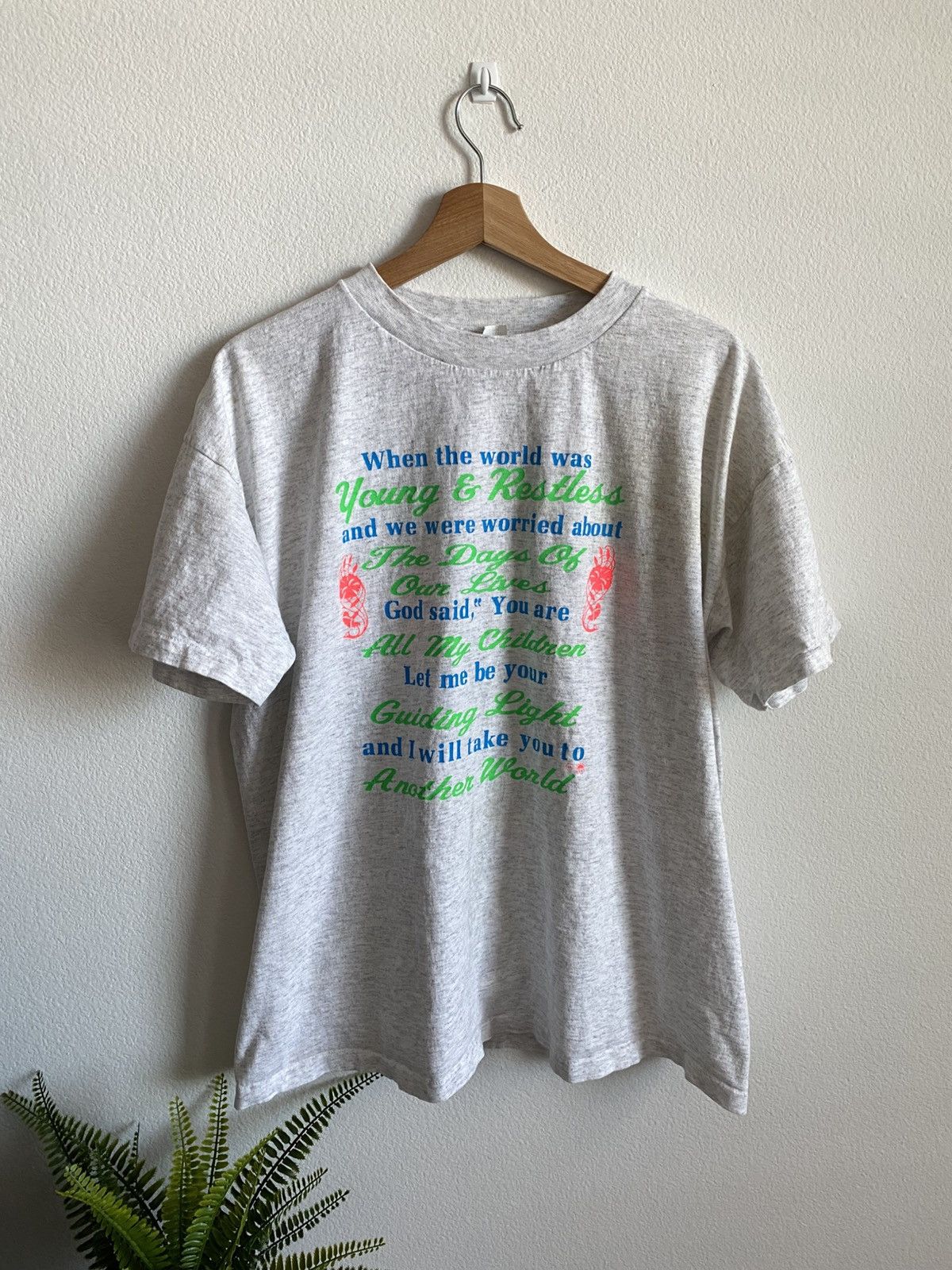 Vintage Vintage 90s Jesus TV Show Religious Single Stitch Tee Size US XL / EU 56 / 4 - 1 Thumbnail