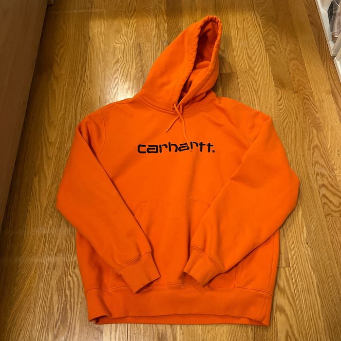 Carhartt wip hot sale orange hoodie