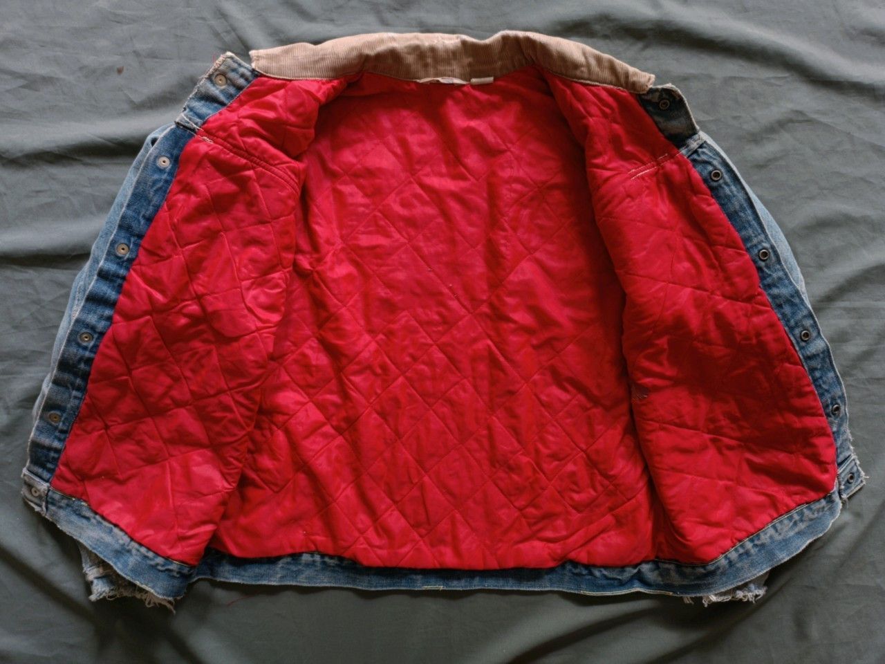 Vintage Vintage 1960s Big Smith Denim Distressed Snap Button Jacket. Size US L / EU 52-54 / 3 - 7 Thumbnail