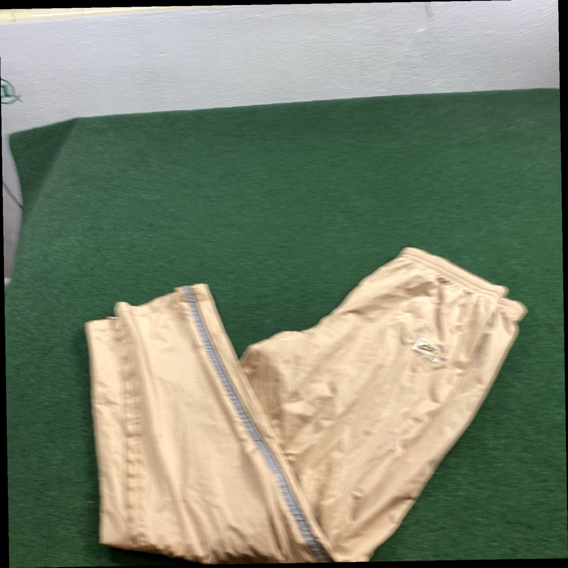 Nike 90s 80s Vintage Mens NIKE PR Tracksuit Jogger Pants Zip Gold Nylon XL Mens Rare Size 46R - 1 Thumbnail