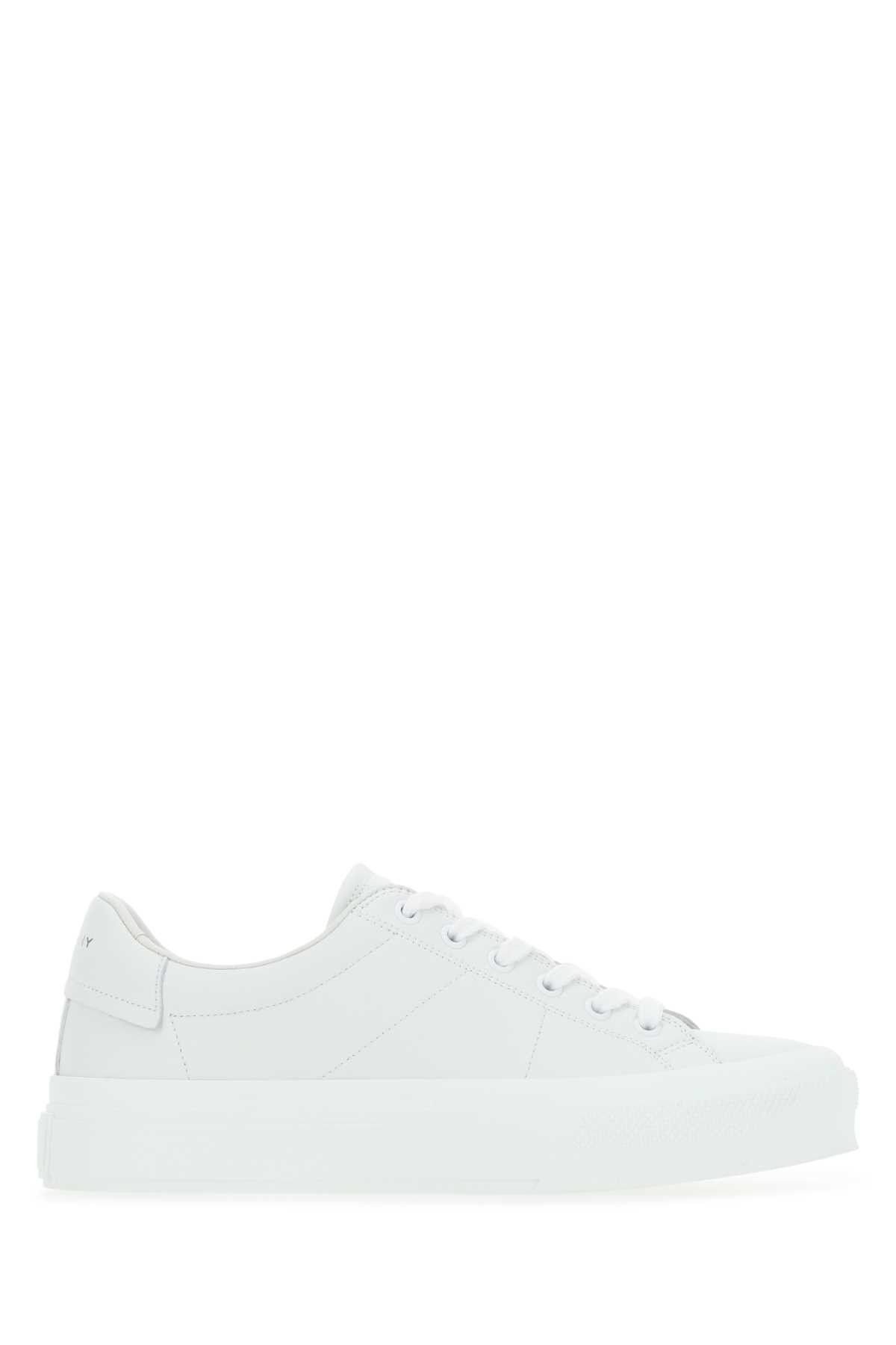 image of Givenchy White Leather City Light Sneakers, Women's (Size 9)